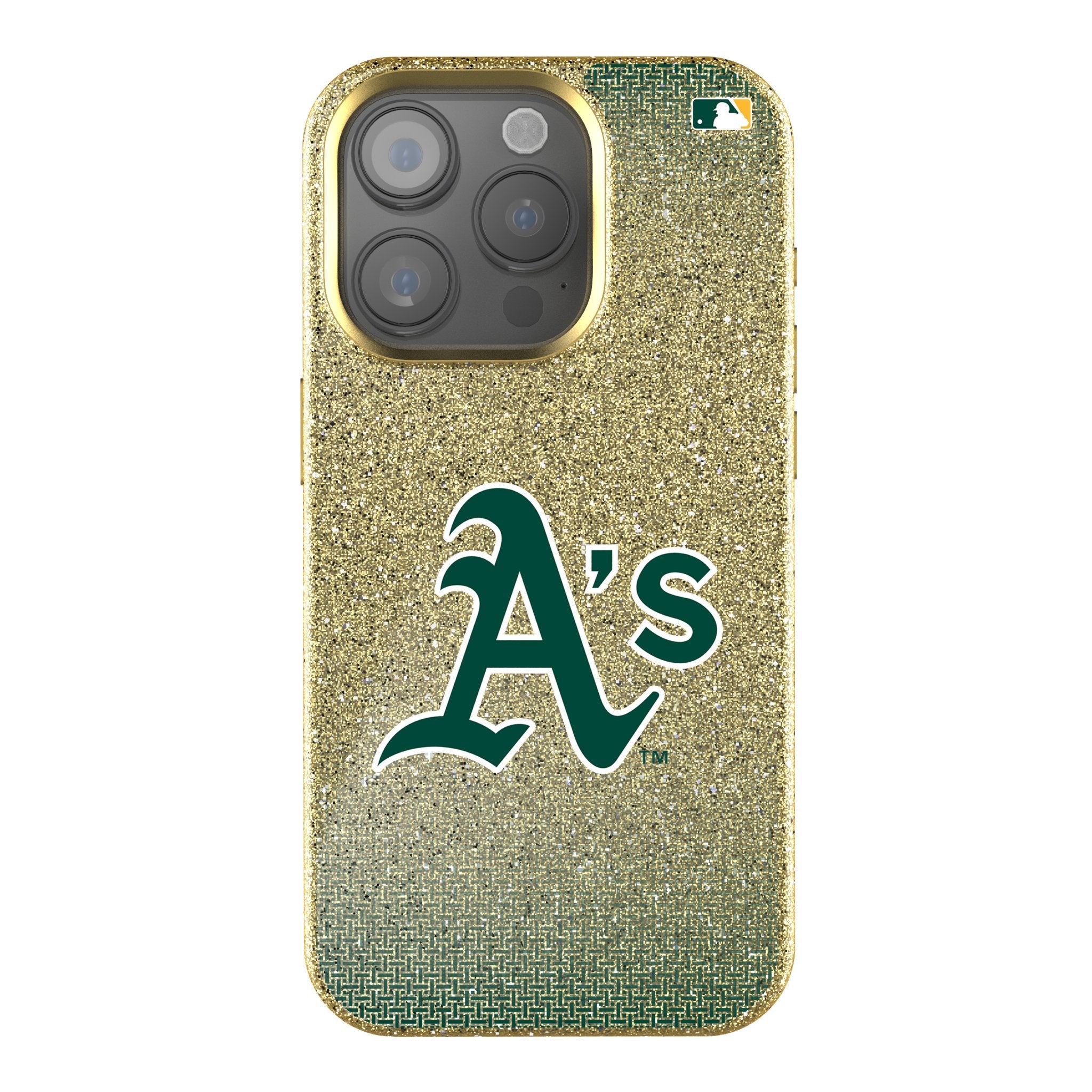 Oakland Athletics Linen Bling Phone Case for Apple iPhone 1