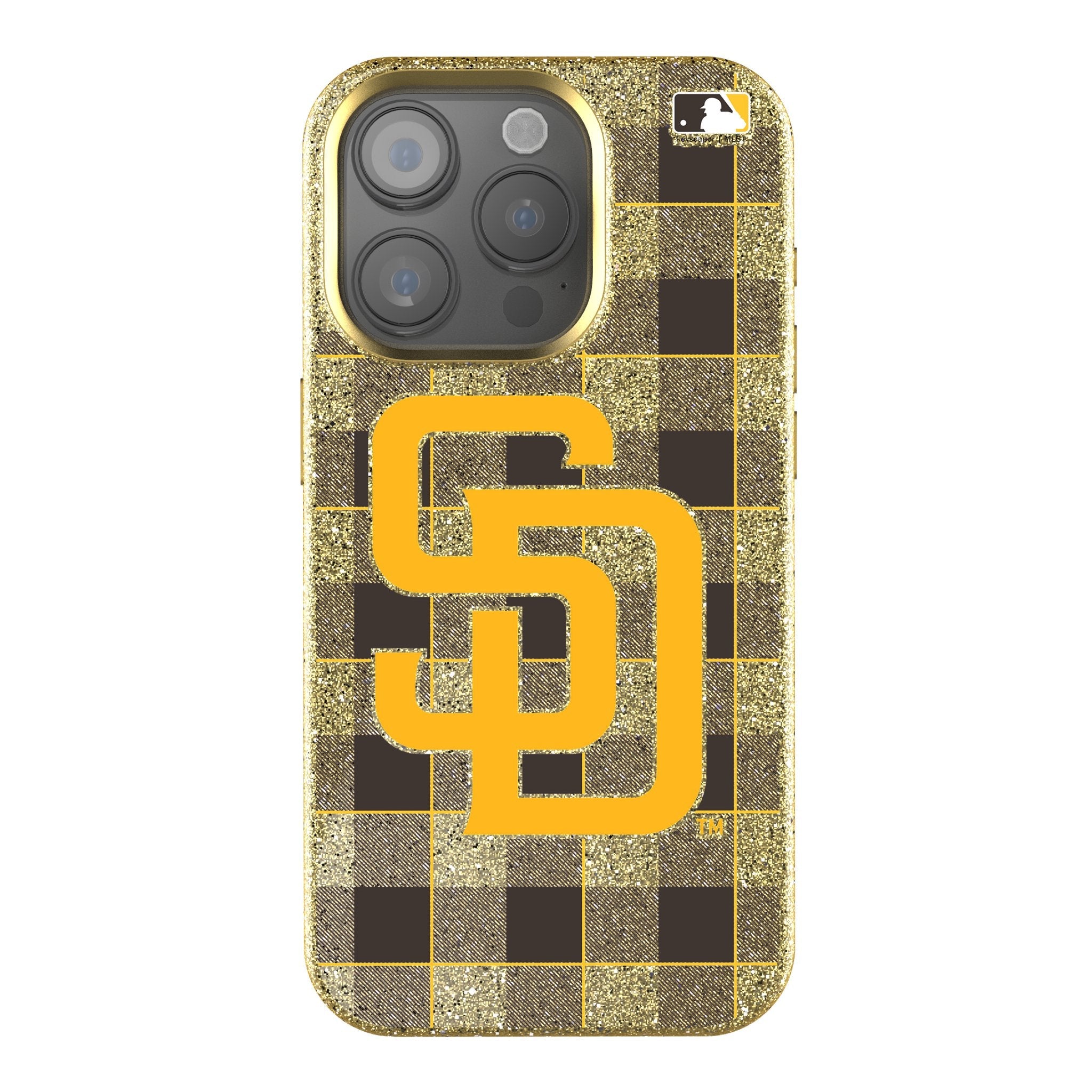 San Diego Padres Plaid Bling Phone Case