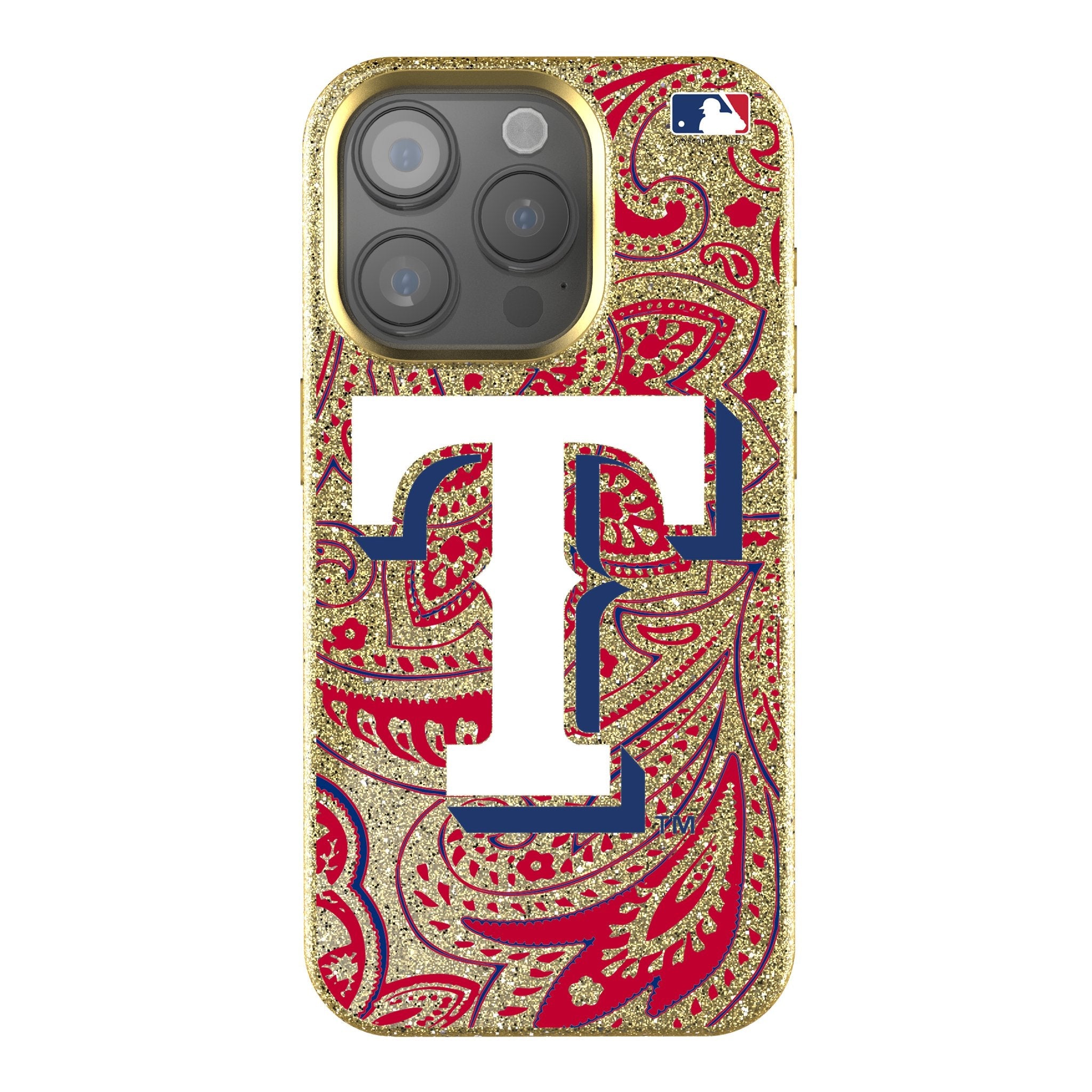 Texas Rangers Paisley Bling Phone Case for Apple iPhone