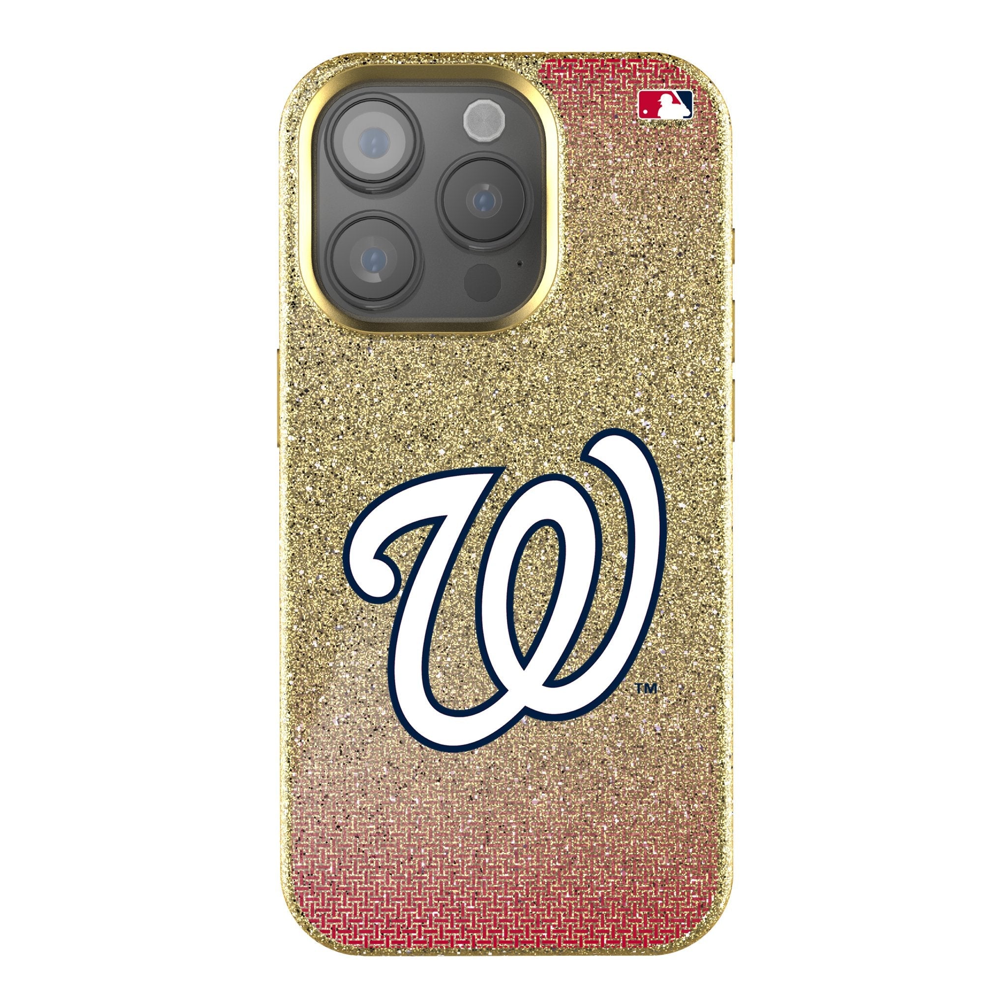 Washington Nationals Linen Bling Phone Case for Apple iPhone 1