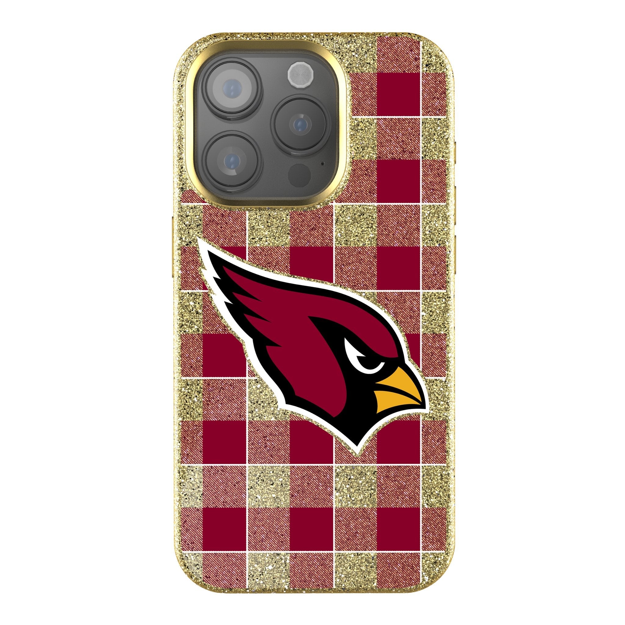 Arizona Cardinals Plaid Bling Phone Case