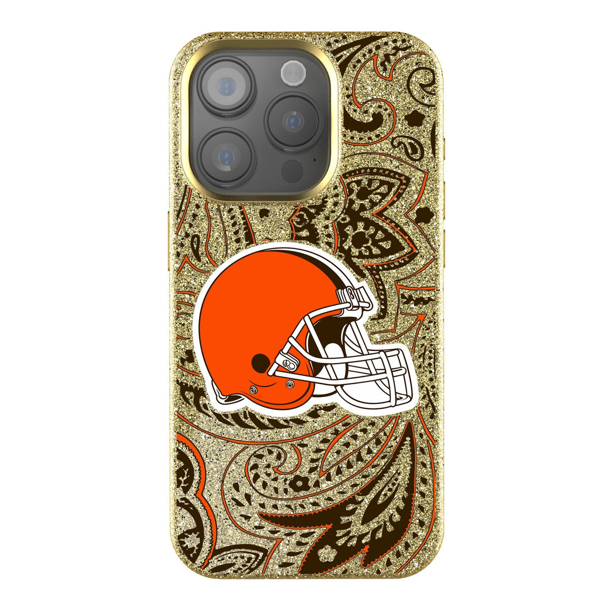 Cleveland Browns Paisley Bling Phone Case for Apple iPhone 1