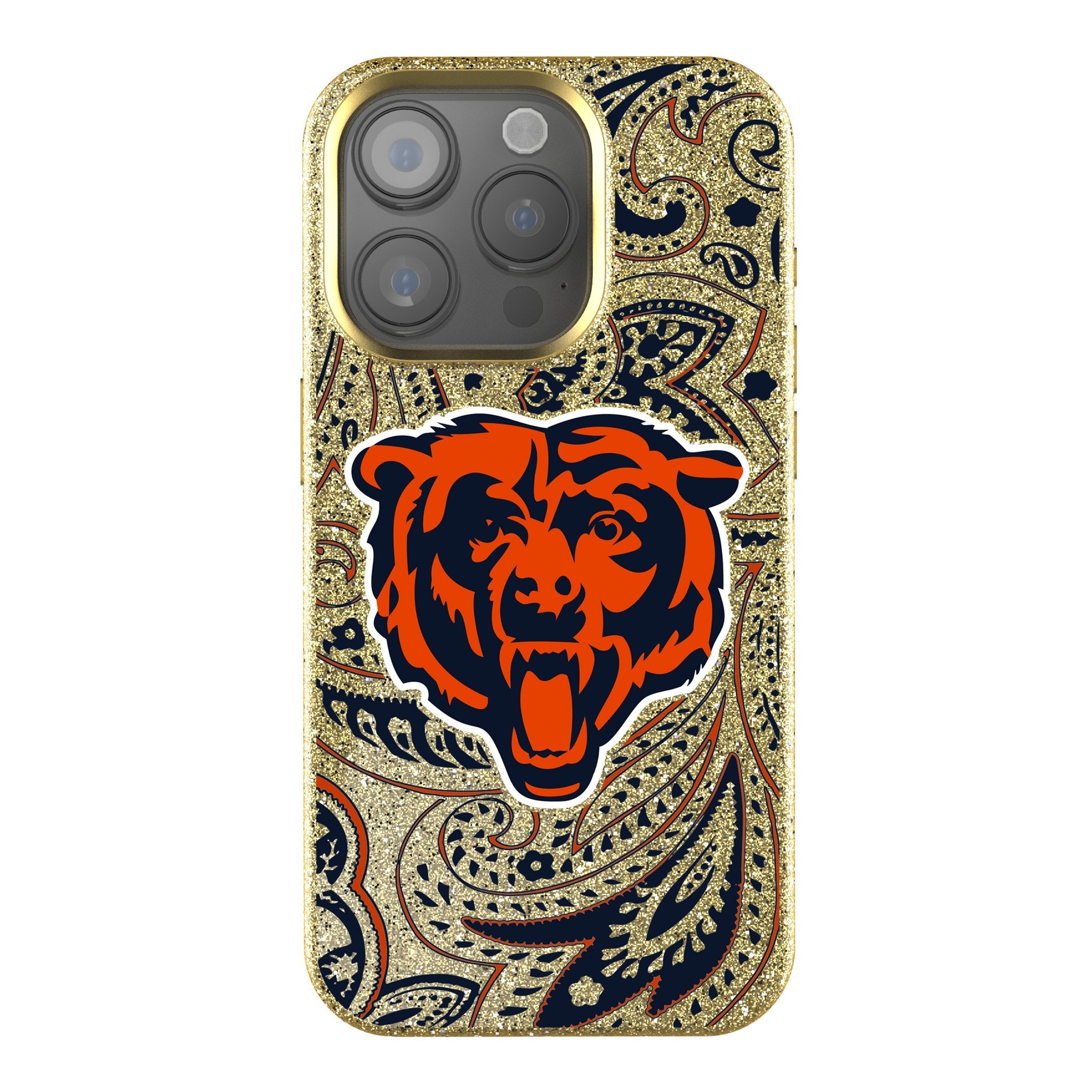 Chicago Bears Paisley Bling Phone Case 1