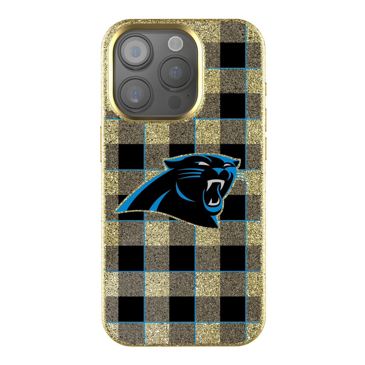 Carolina Panthers Plaid Bling Phone Case 1