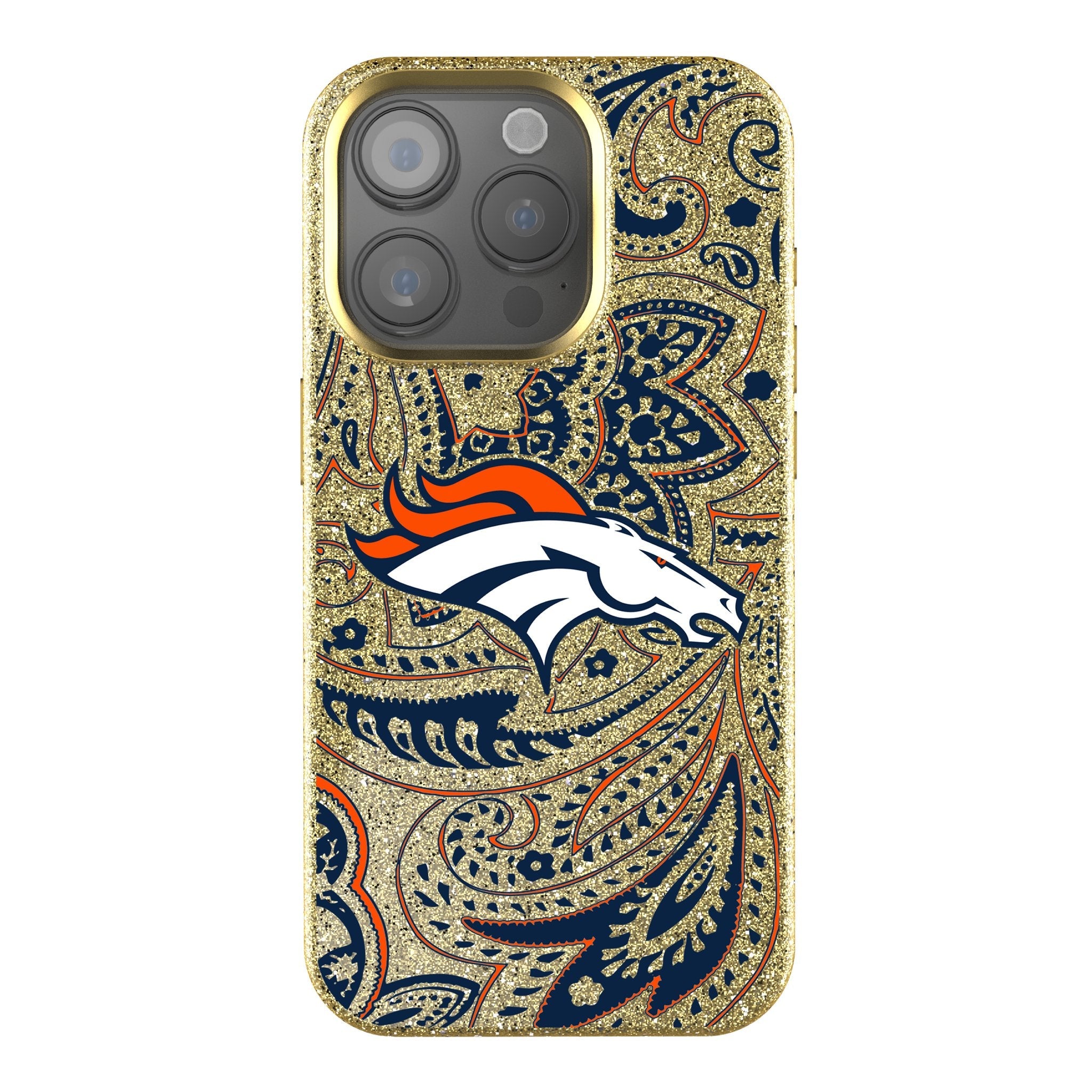 Denver Broncos Paisley Bling Phone Case 1