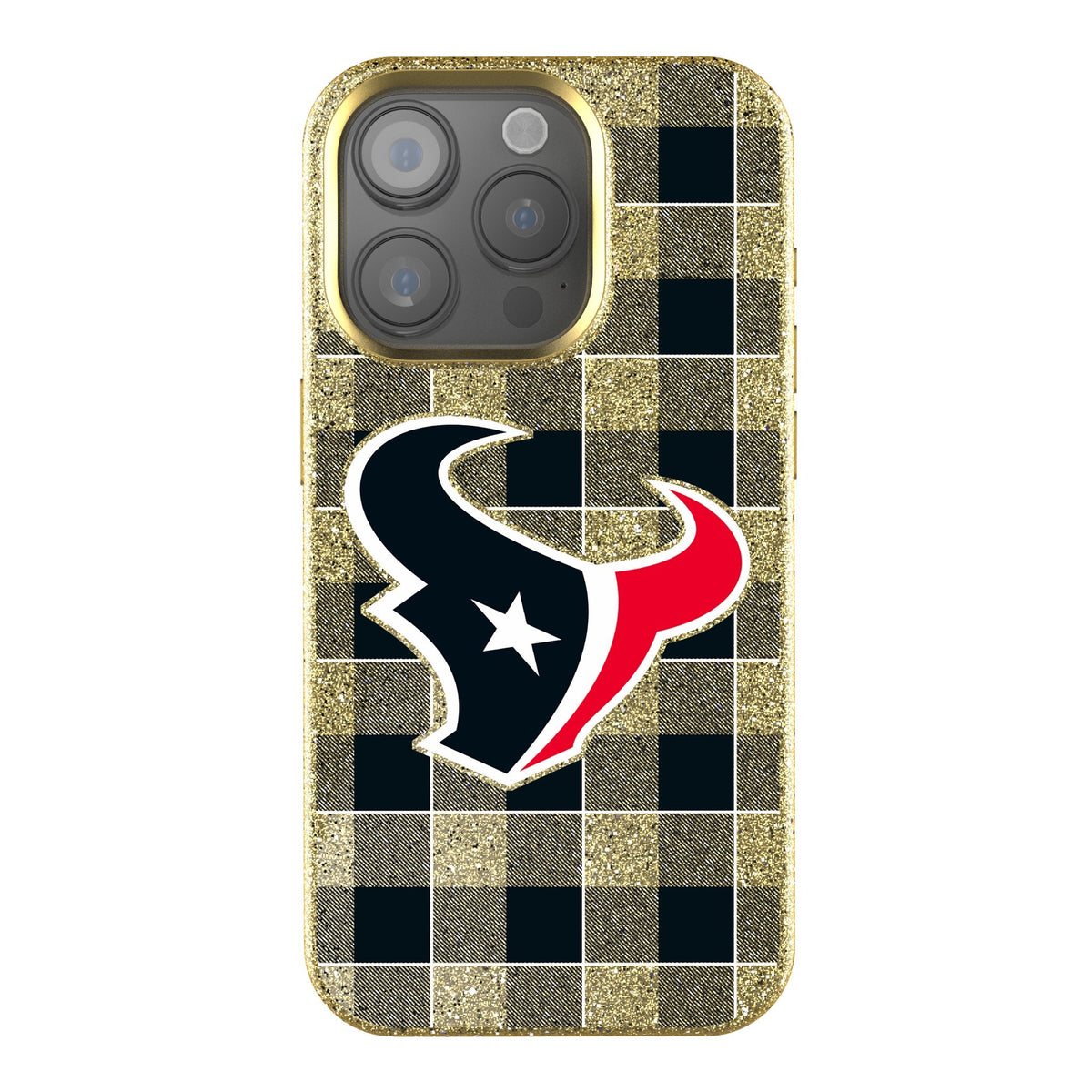 Houston Texans Plaid Bling Phone Case 1