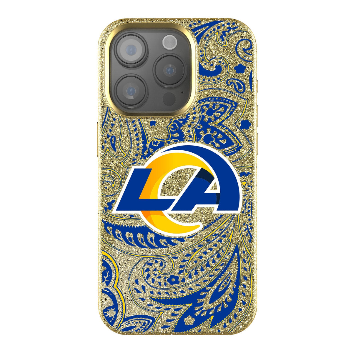 Los Angeles Rams Paisley Bling Phone Case 1