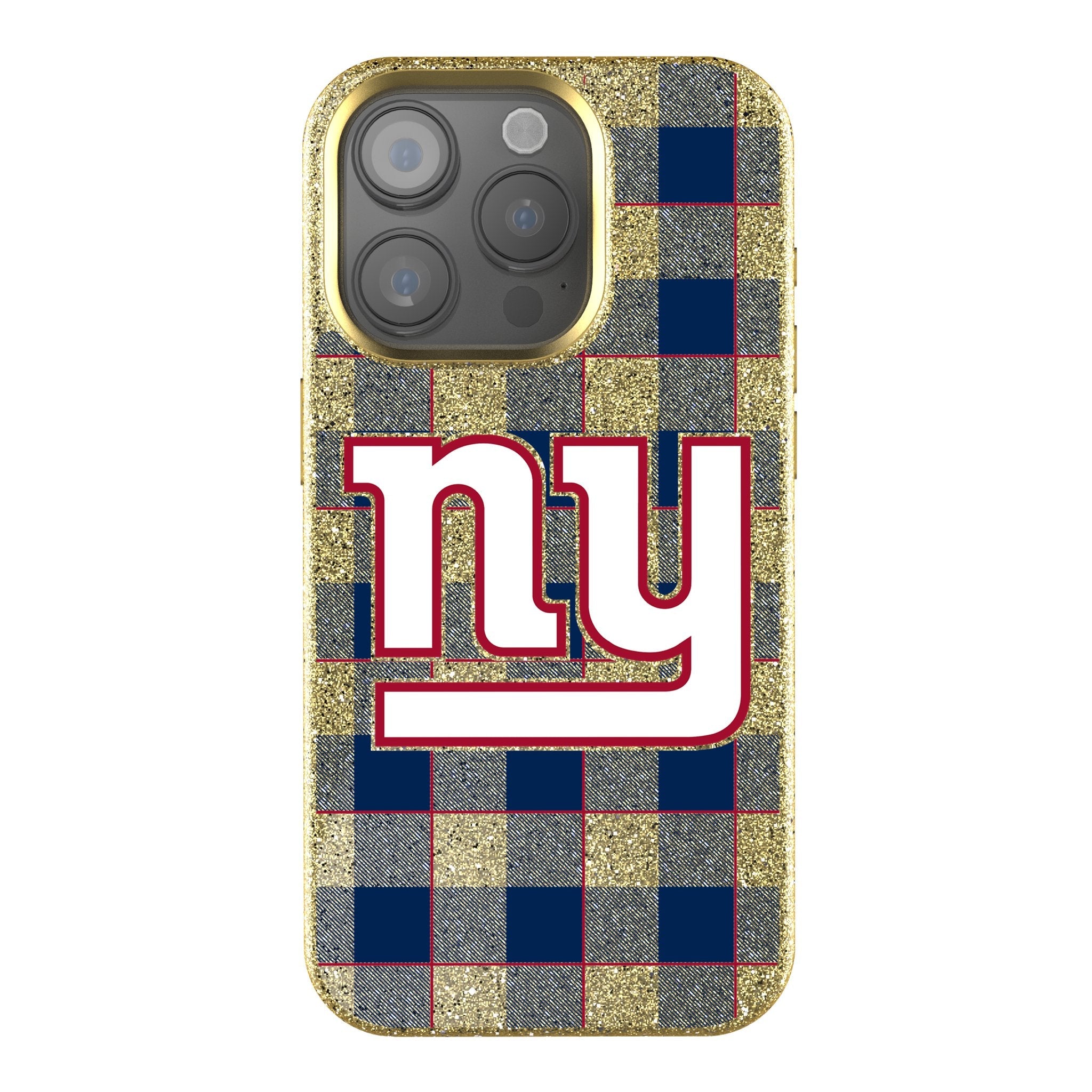 New York Giants Plaid Bling Phone Case 1