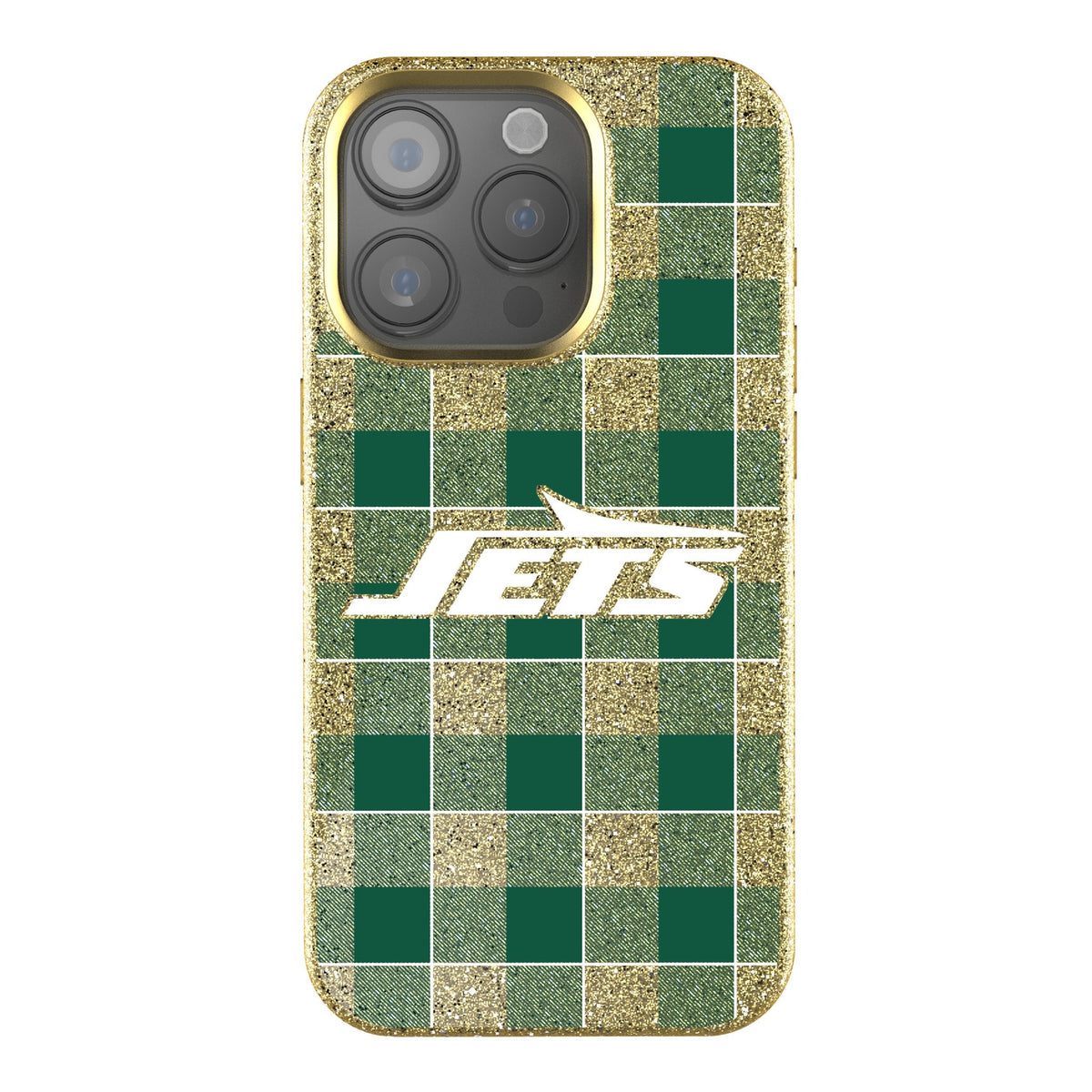 New York Jets Plaid Bling Phone Case 1