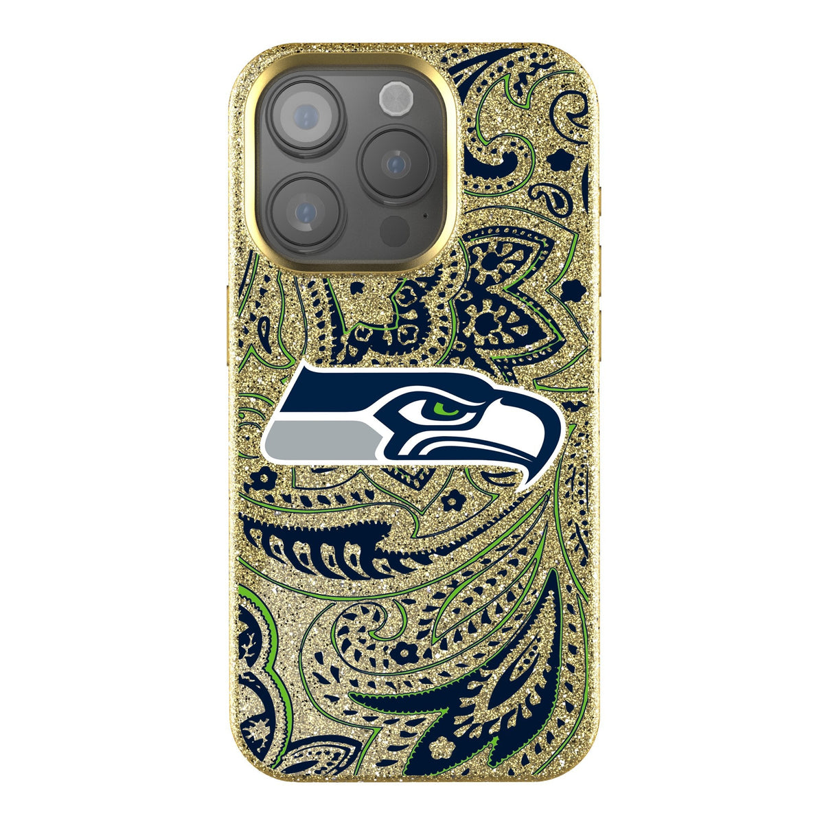 Seattle Seahawks Paisley Bling Phone Case 1