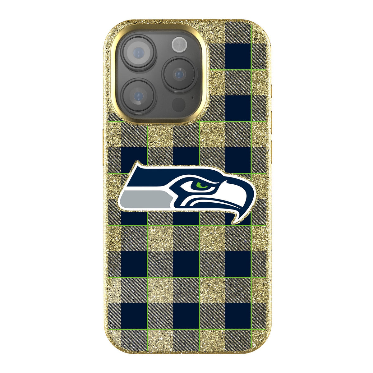 Seattle Seahawks Plaid Bling Phone Case