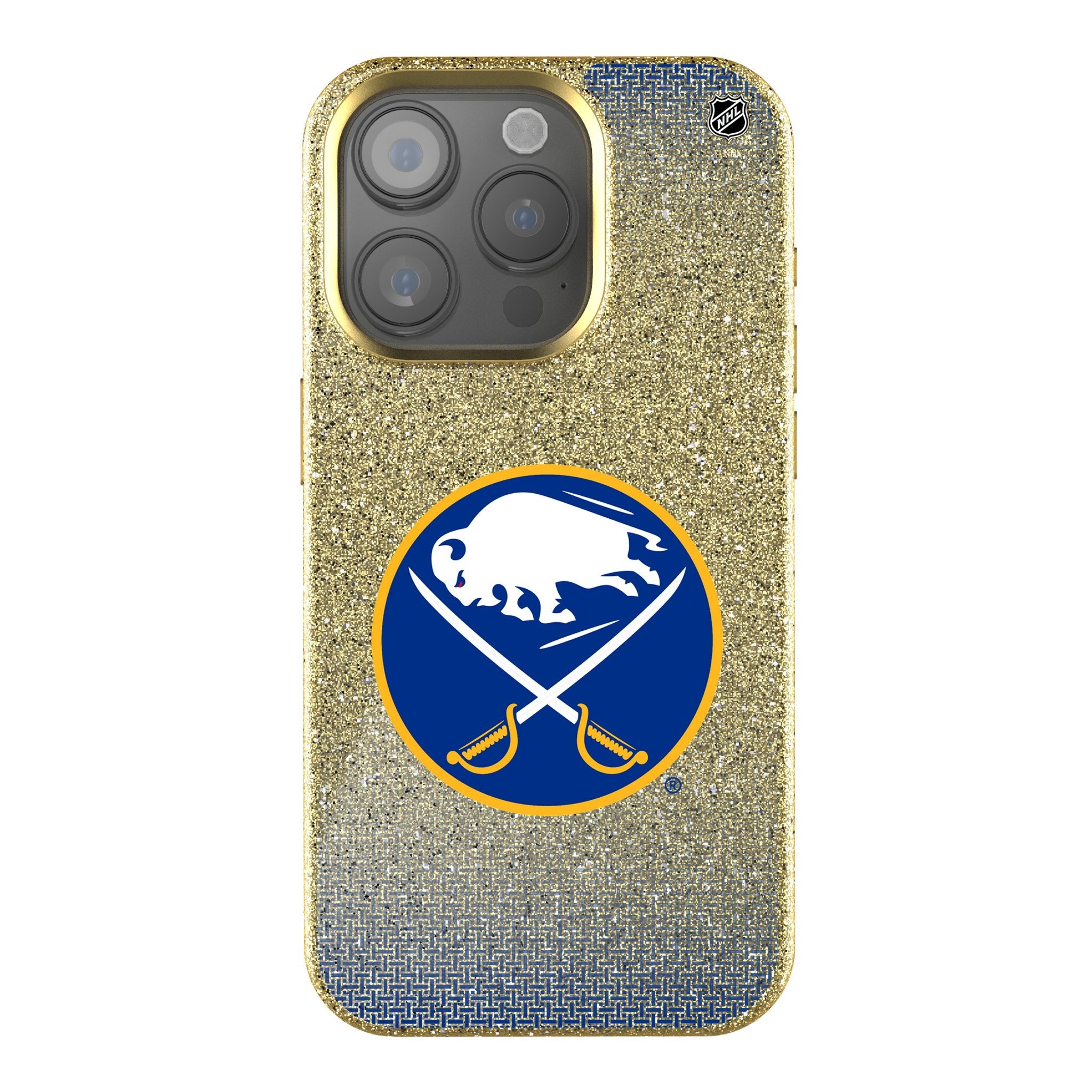Buffalo Sabres Linen Bling Phone Case for Apple iPhone