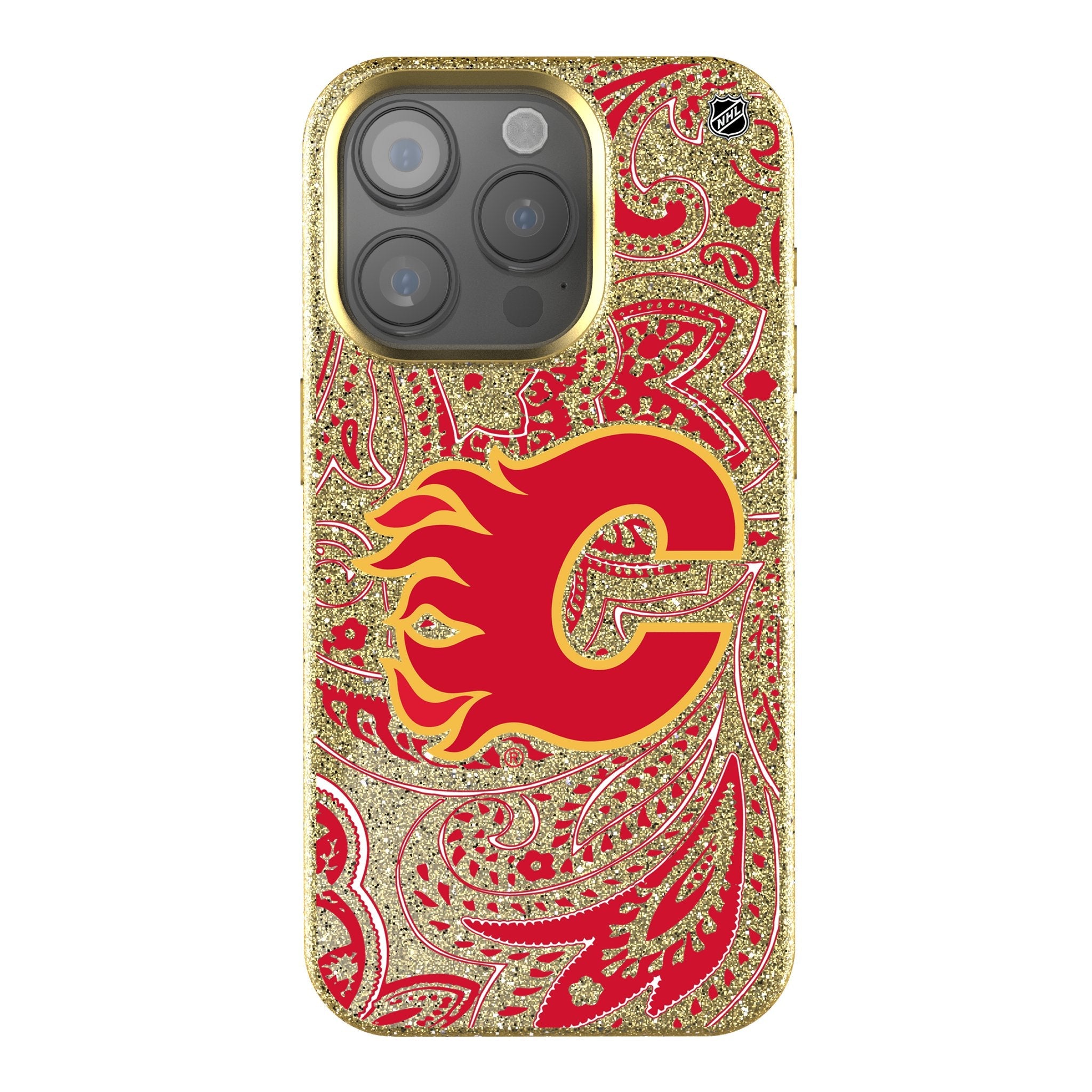 Calgary Flames Paisley Bling Phone Case