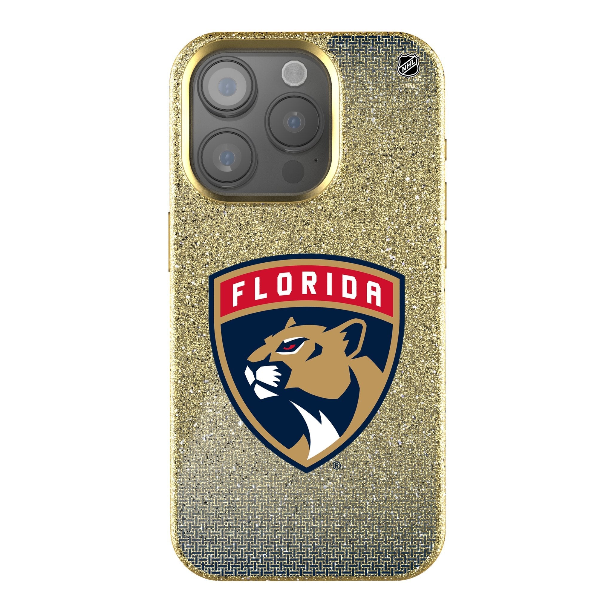 Florida Panthers Linen Bling Phone Case for Apple iPhone