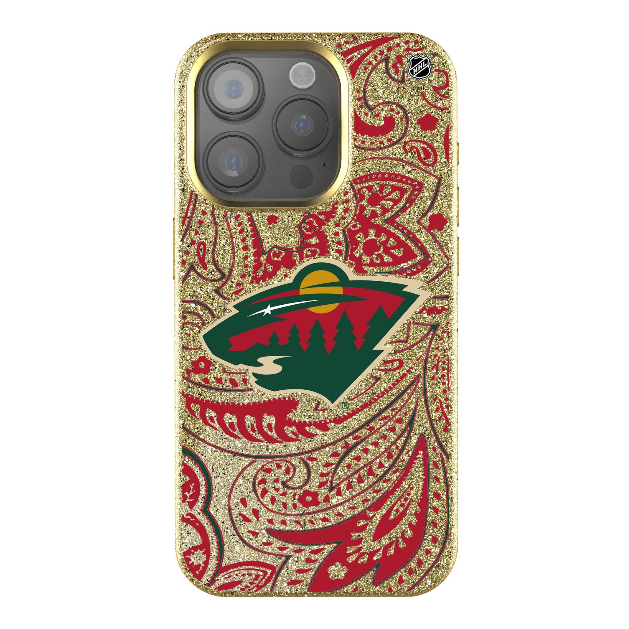 Minnesota Wild Paisley Bling Phone Case