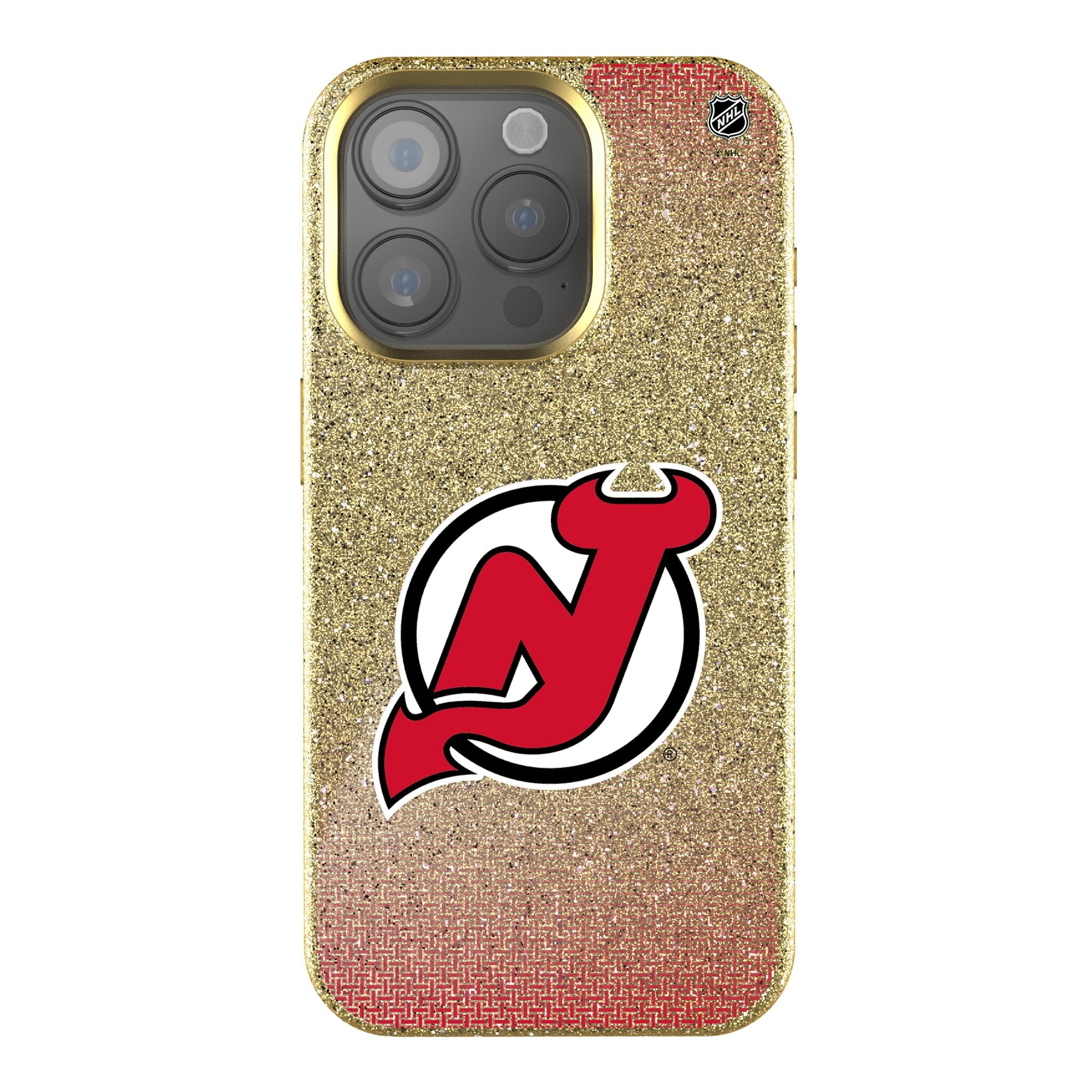 New Jersey Devils Linen Bling Phone Case for Apple iPhone