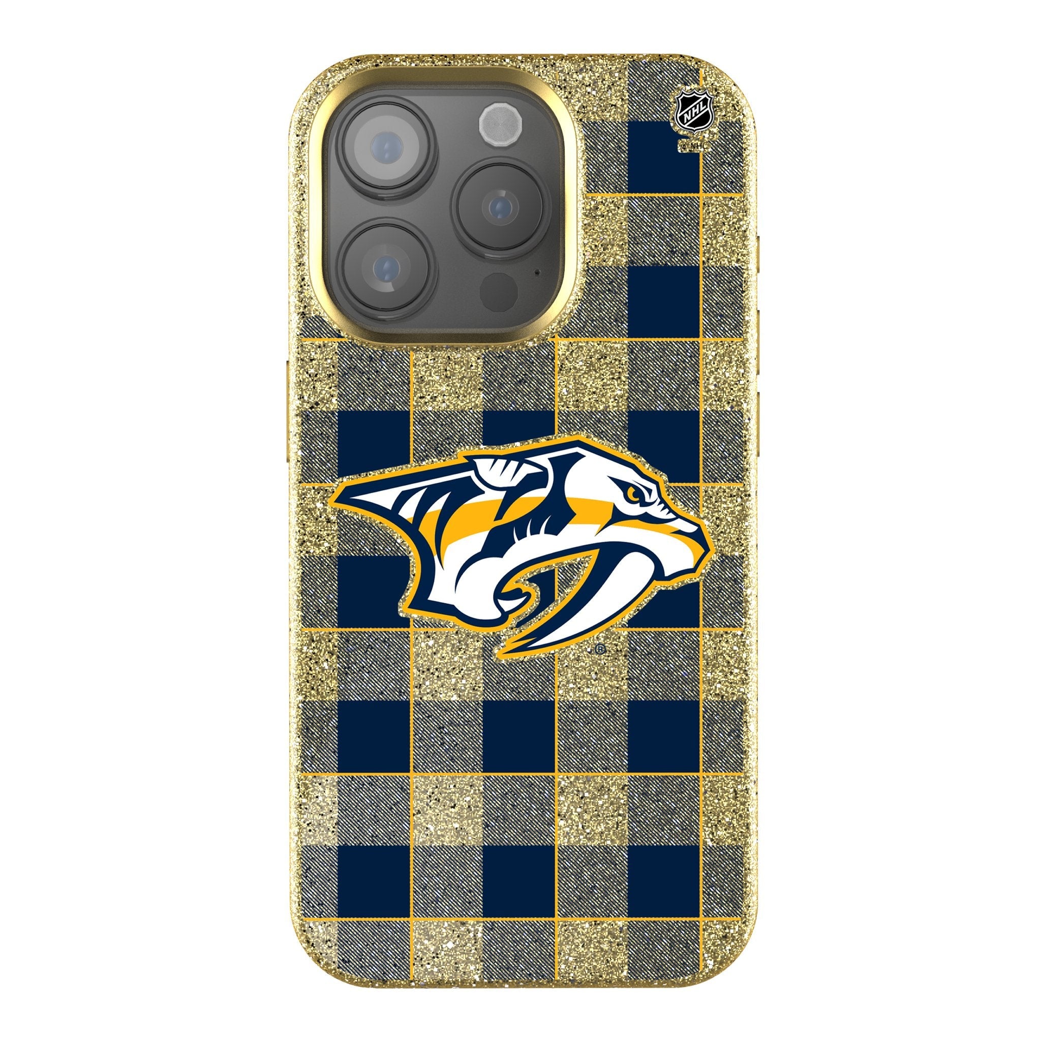 Nashville Predators Plaid Bling Phone Case