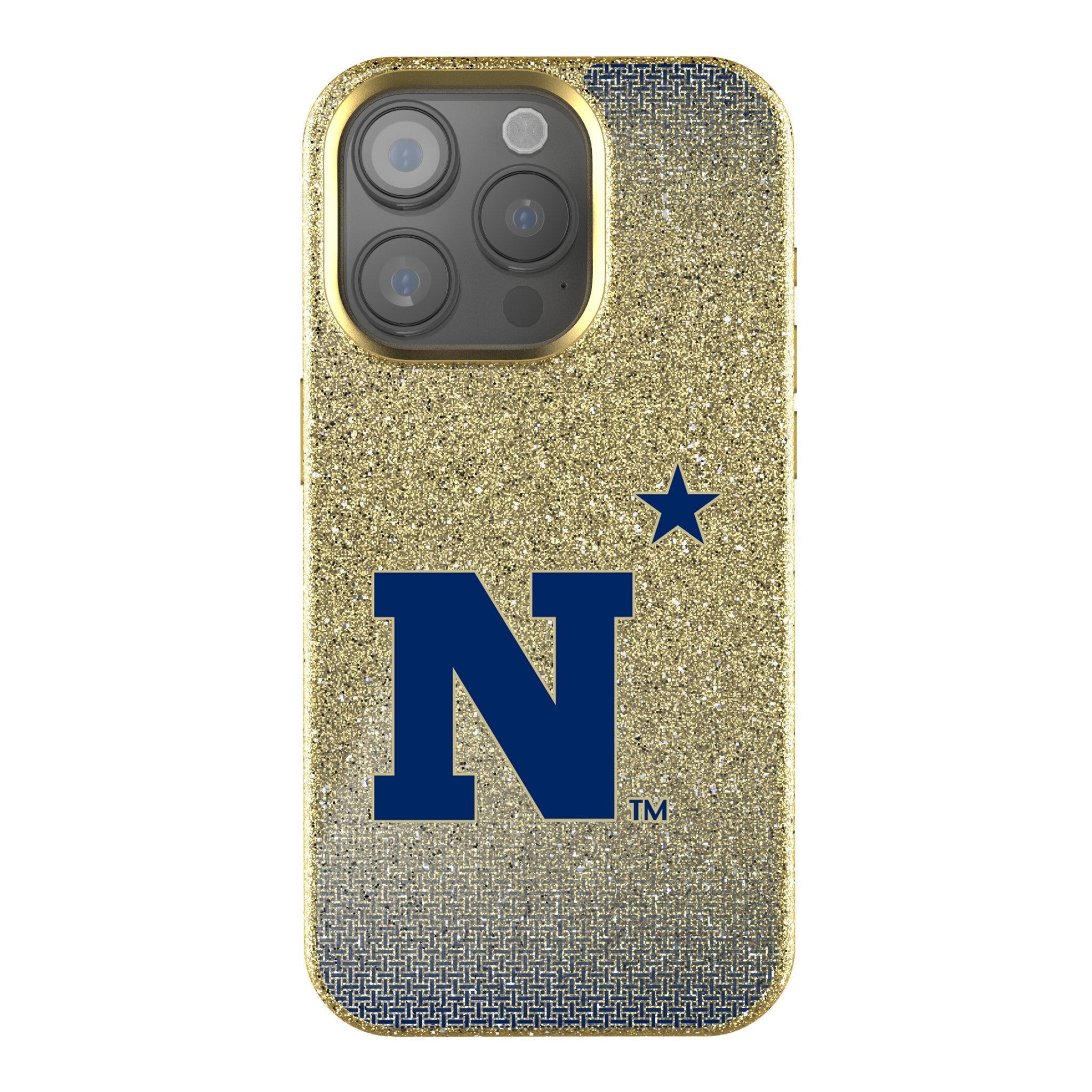 United State Naval Academy Midshipmen Linen Bling Phone Case for Apple iPhone