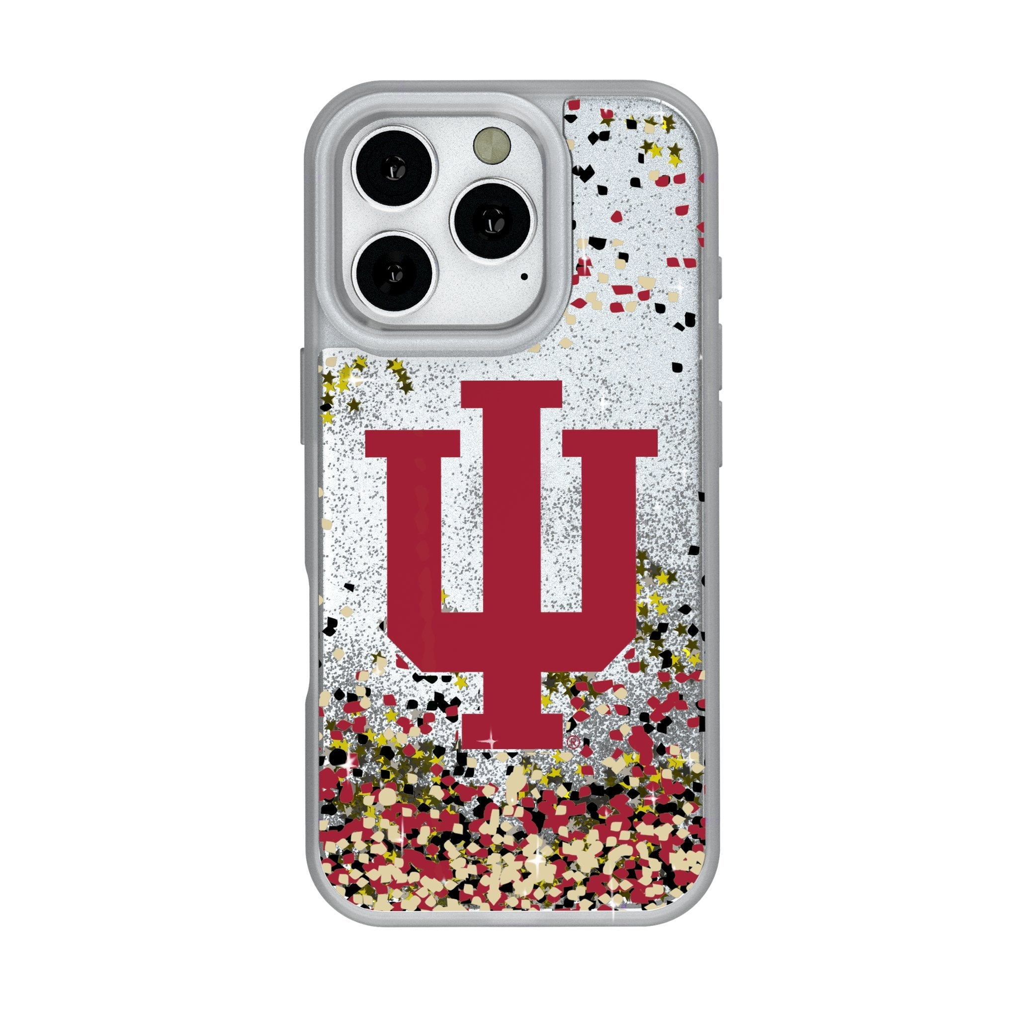 Indiana University Hoosiers Confetti Glitter Phone Case for Apple iPhone