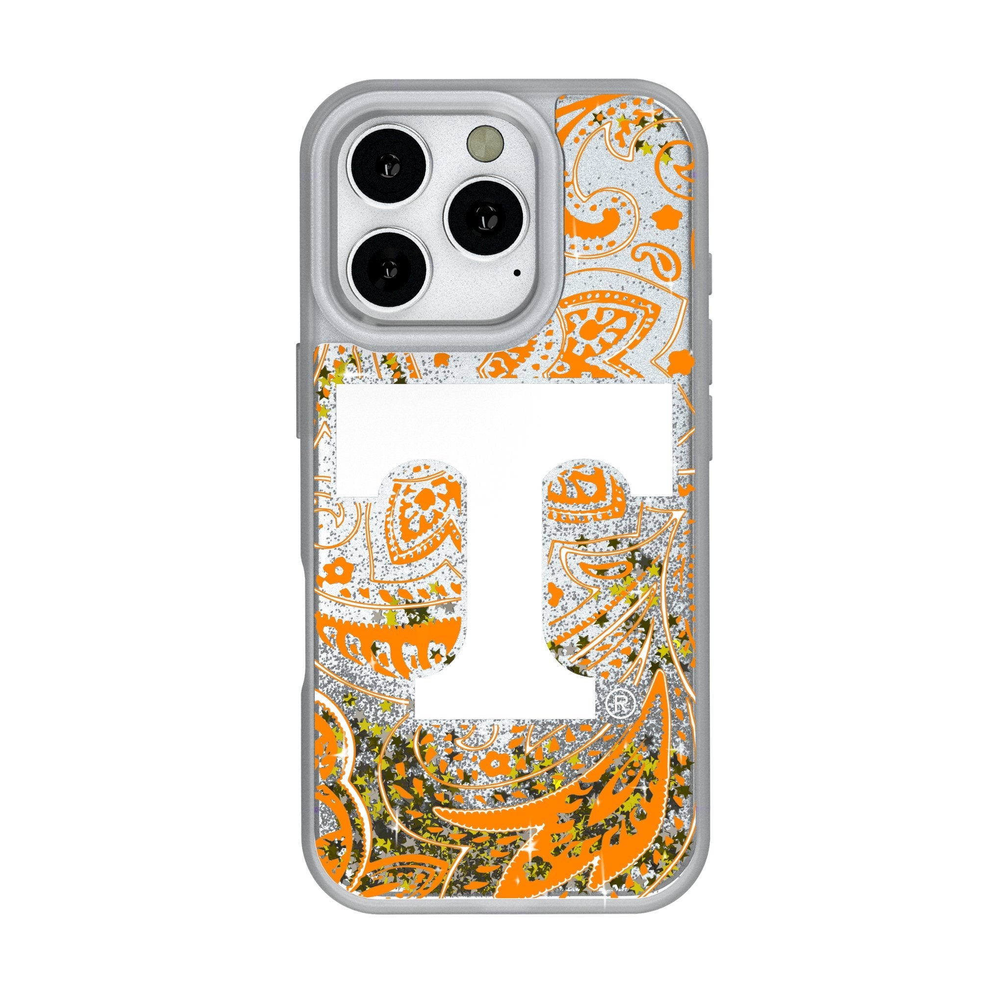 University of Tennessee Volunteers Paisley Glitter Phone Case for Apple iPhone