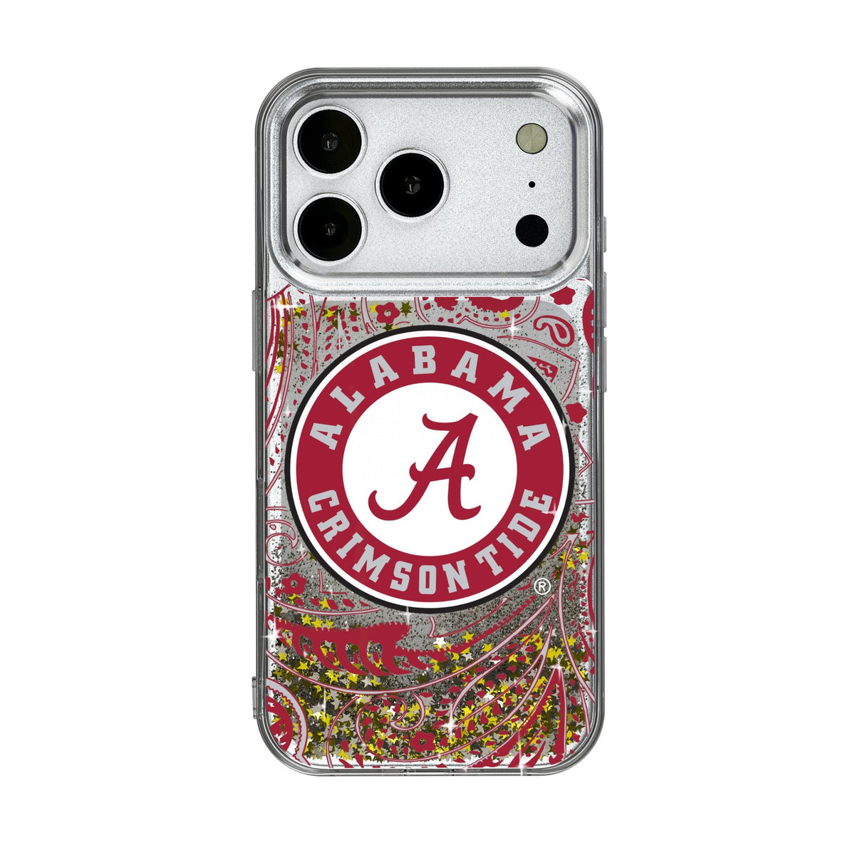 University of Alabama Crimson Tide Paisley Glitter Phone Case for Apple iPhone 17 Series