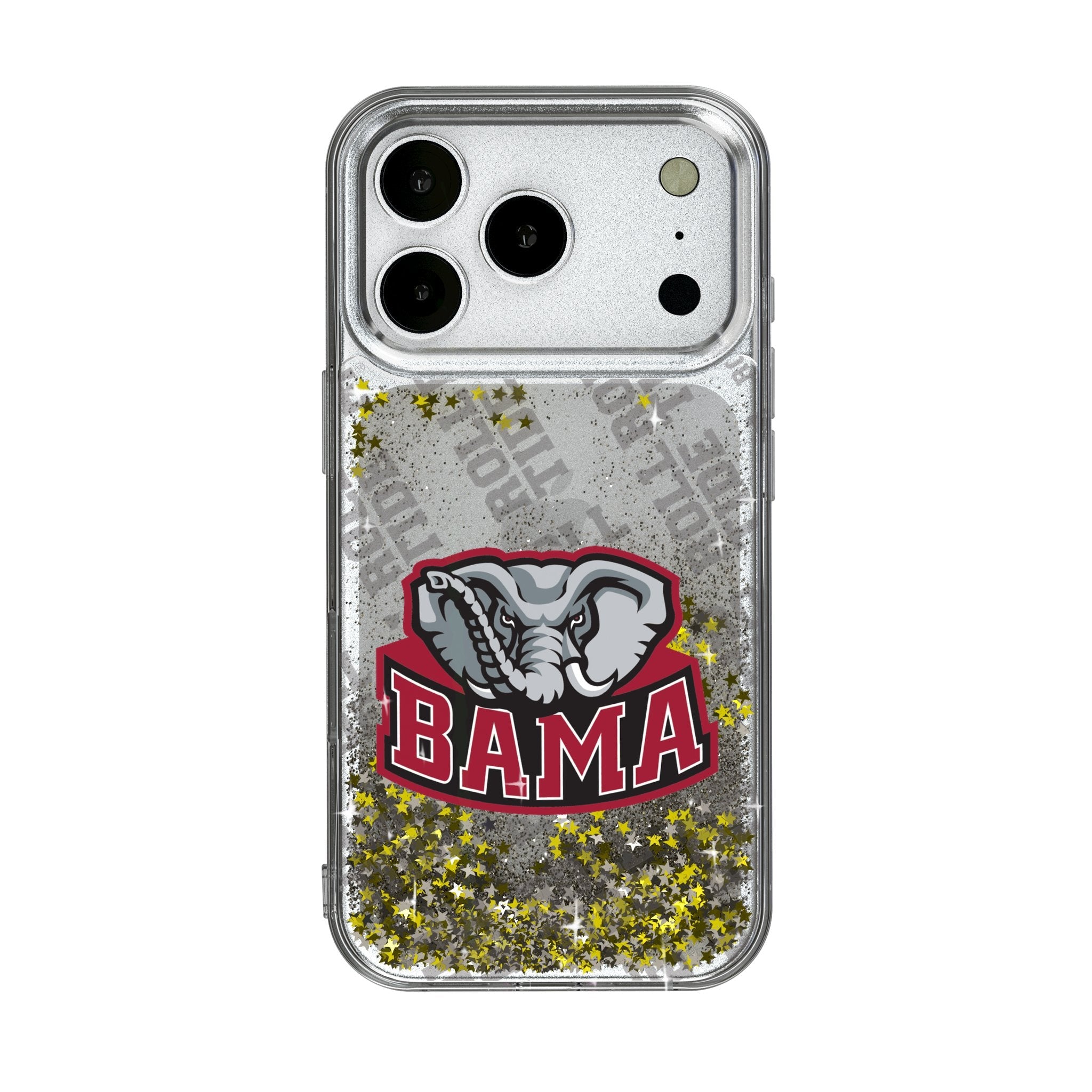 University of Alabama Crimson Tide Script A Quadtile Glitter Phone Case for Apple iPhone 17 Series 1
