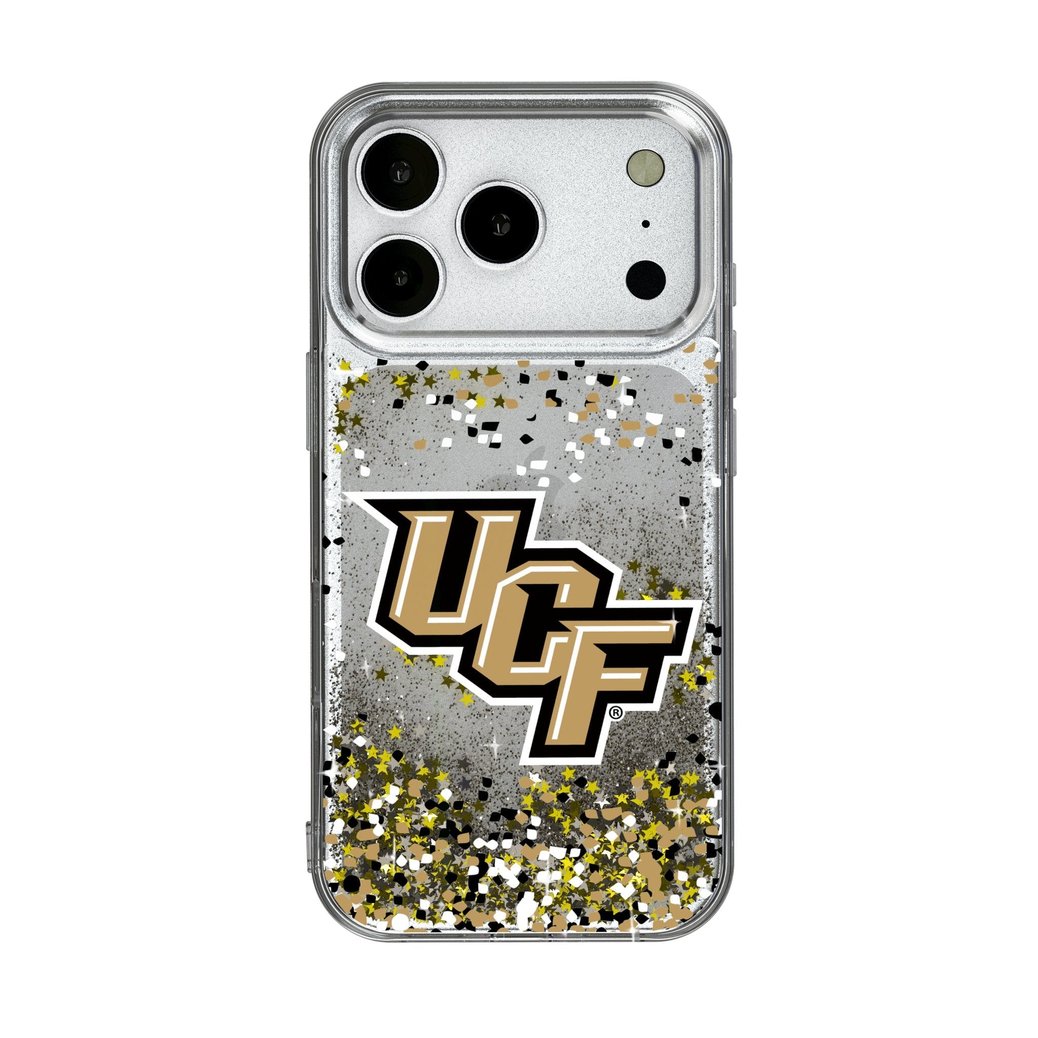 University of Central Florida Golden Knights Confetti Glitter Phone Case for Apple iPhone 17 Series 1