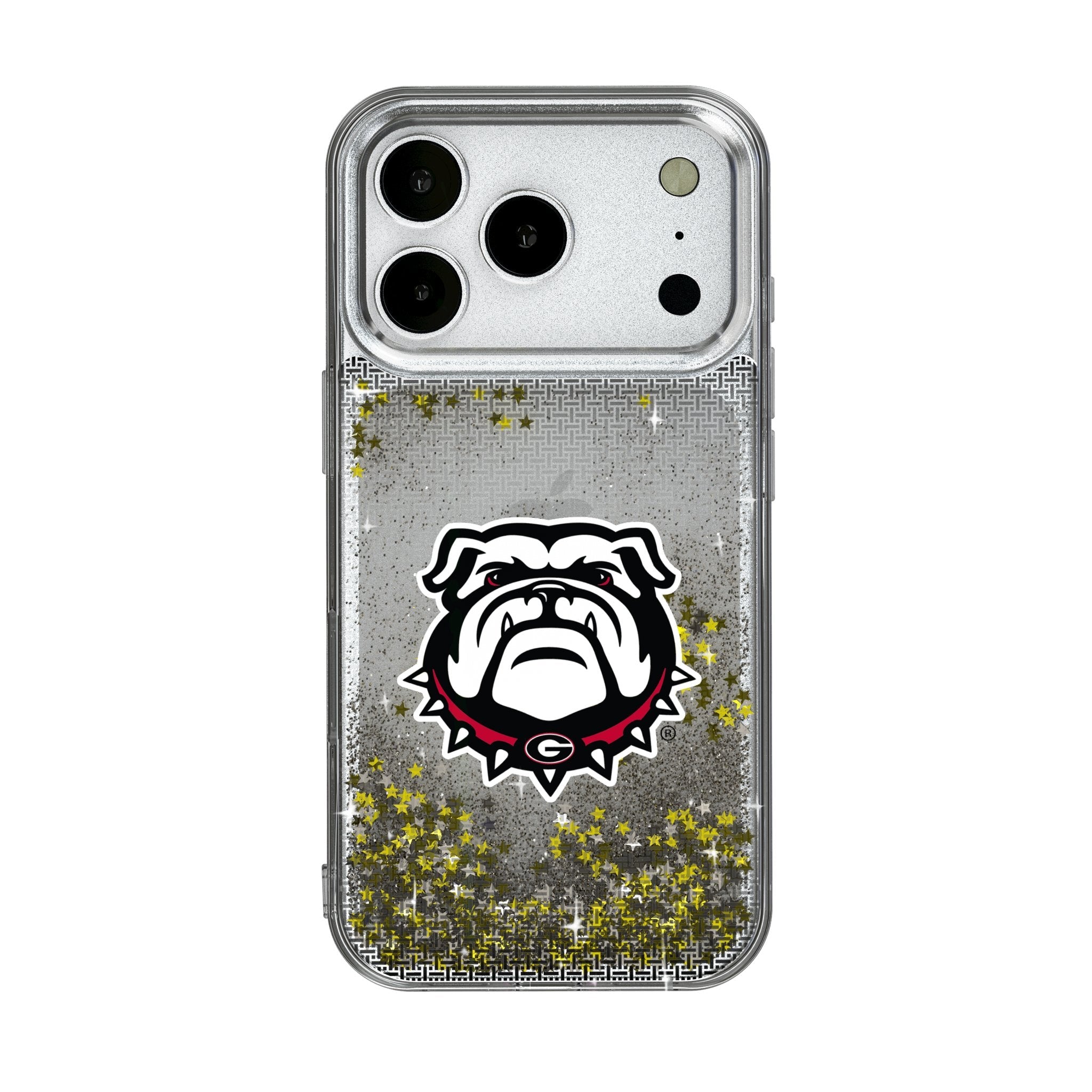 University of Georgia Bulldogs Uga Linen Glitter Phone Case for Apple iPhone 17 Series 1