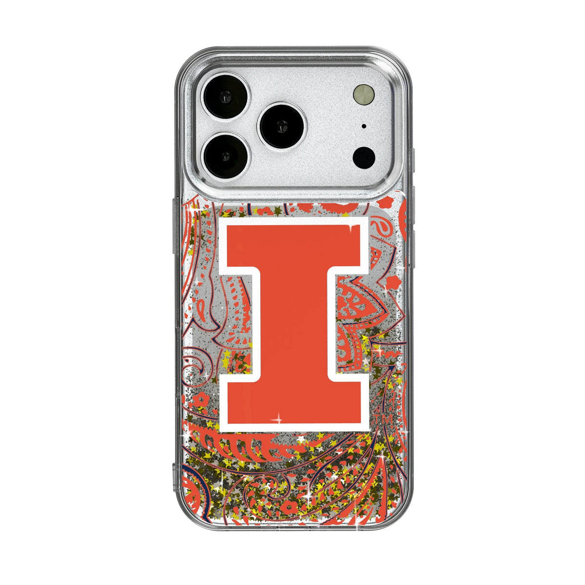 University of Illinois Fighting Illini Paisley Glitter Phone Case for Apple iPhone 17 Series