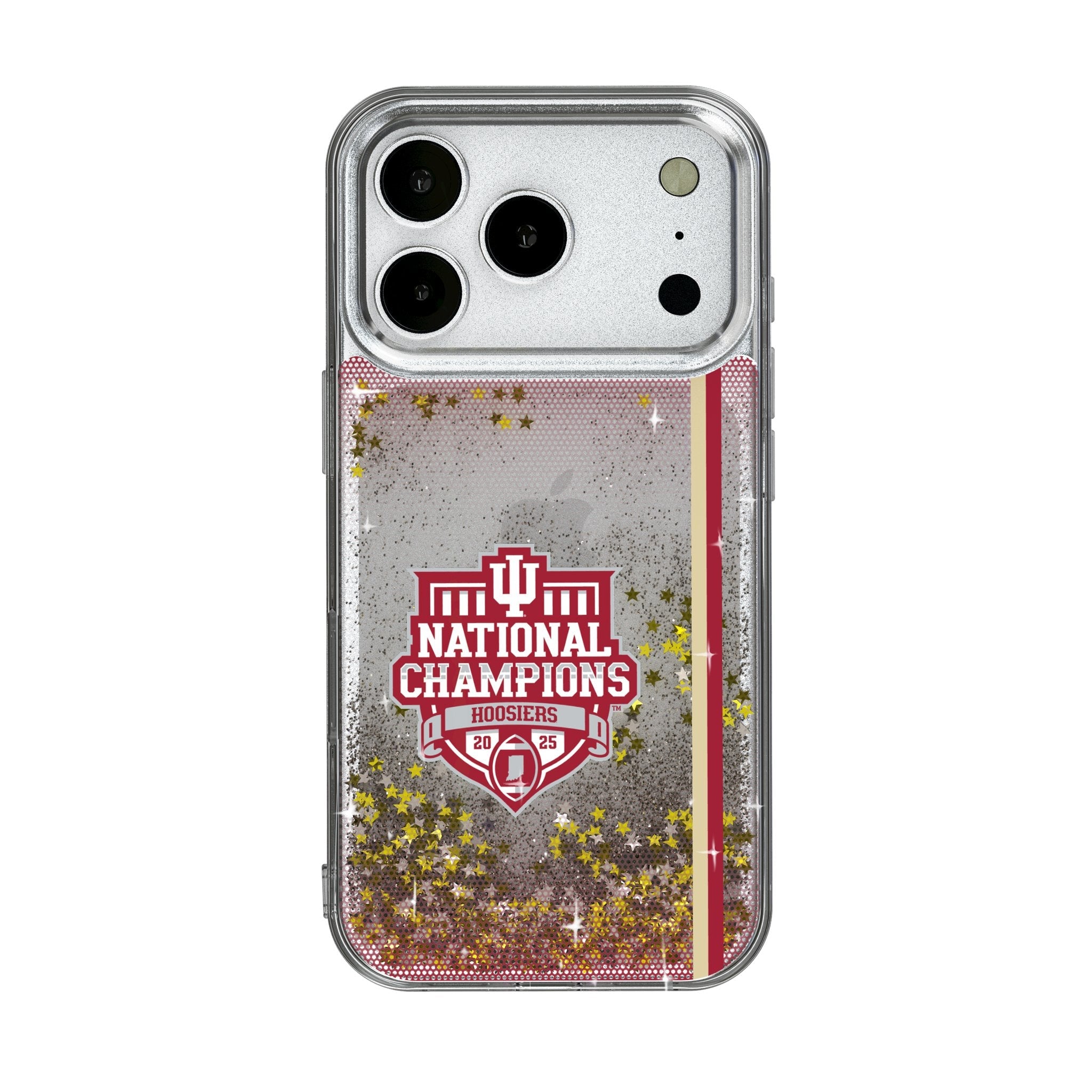Indiana University Hoosiers 2025 College Football Playoff National Champion Glitter Phone Case for Apple iPhone 17 Series 1