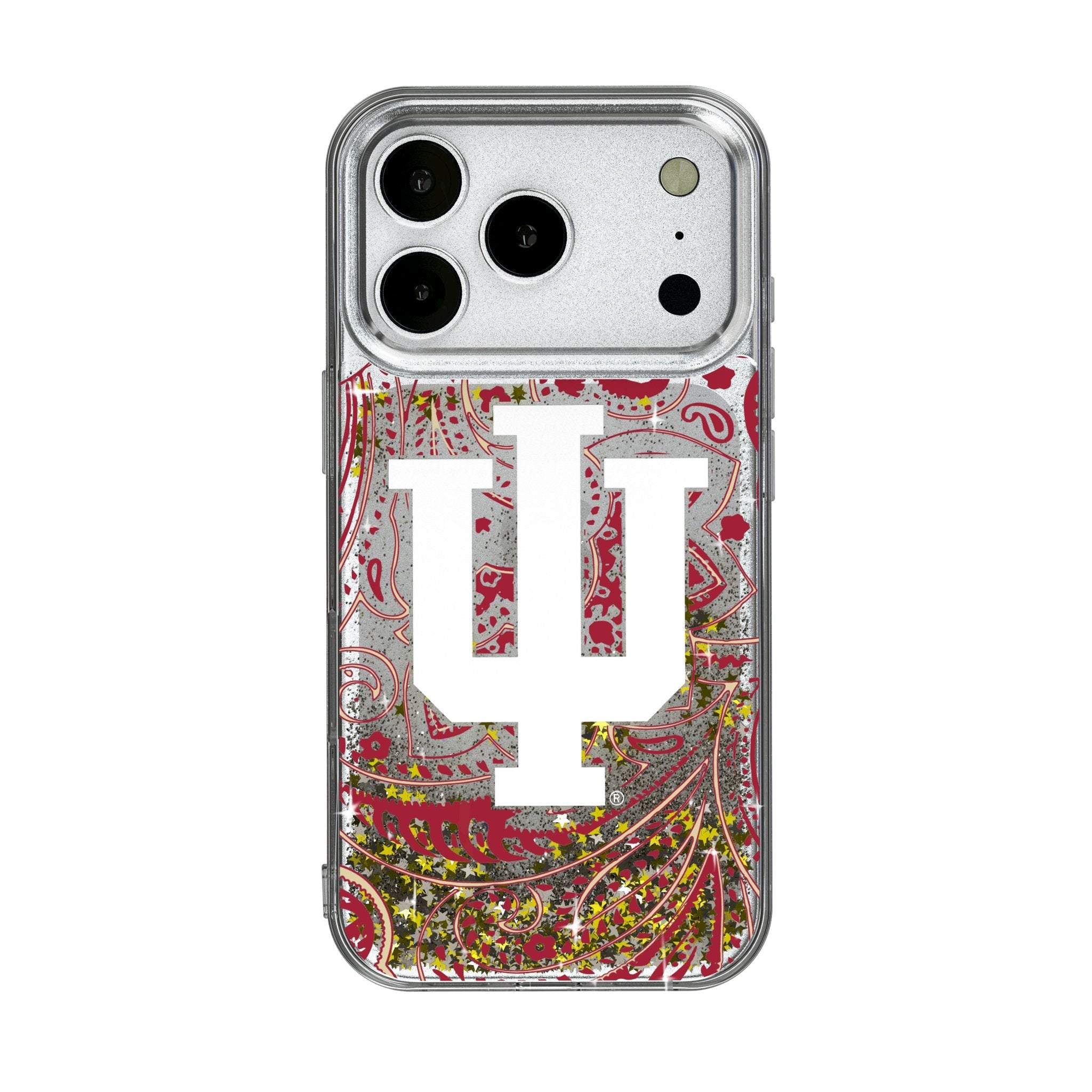 Indiana University Hoosiers Paisley Glitter Phone Case for Apple iPhone 17 Series 1