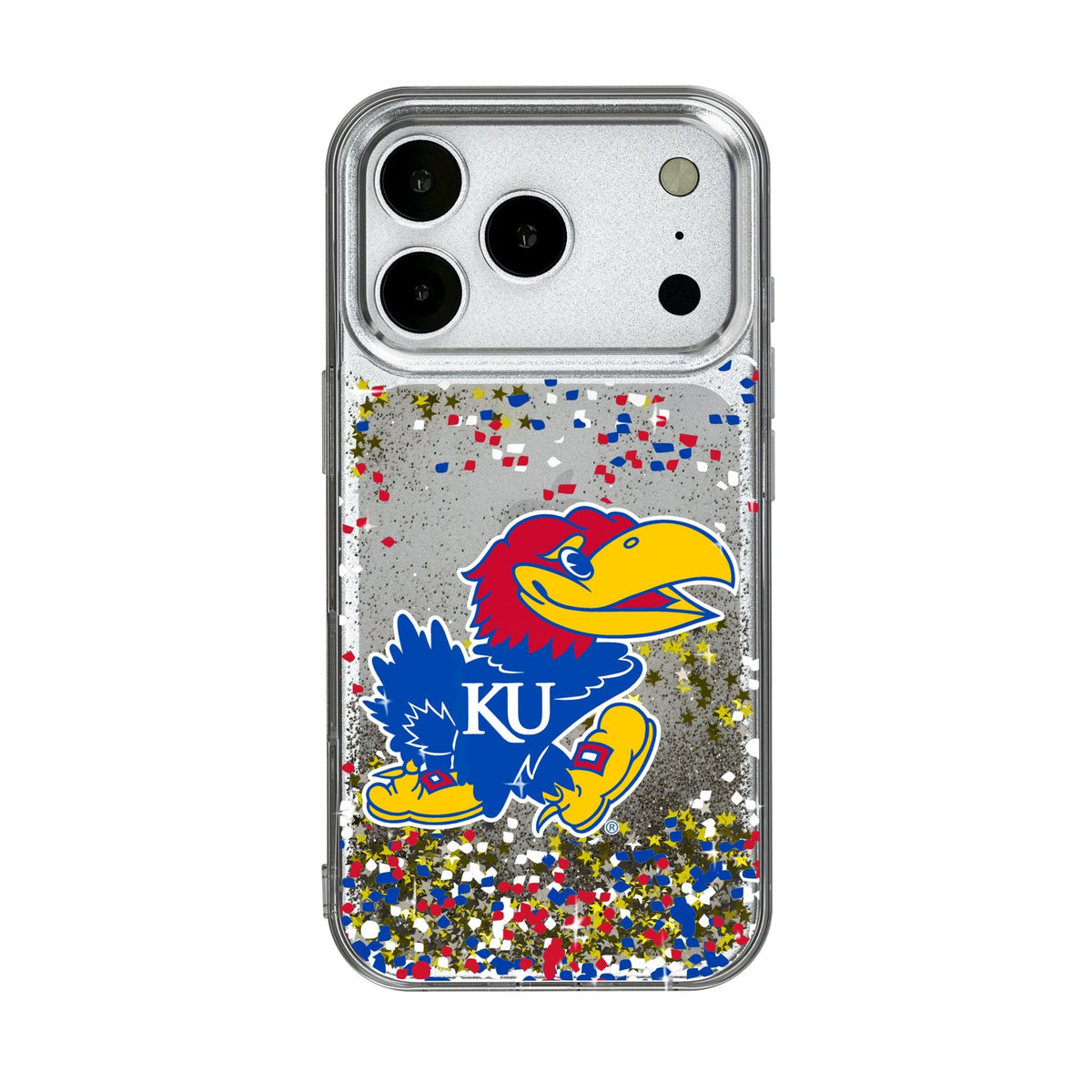 University of Kansas Jayhawks Confetti Glitter Phone Case for Apple iPhone 17 Series
