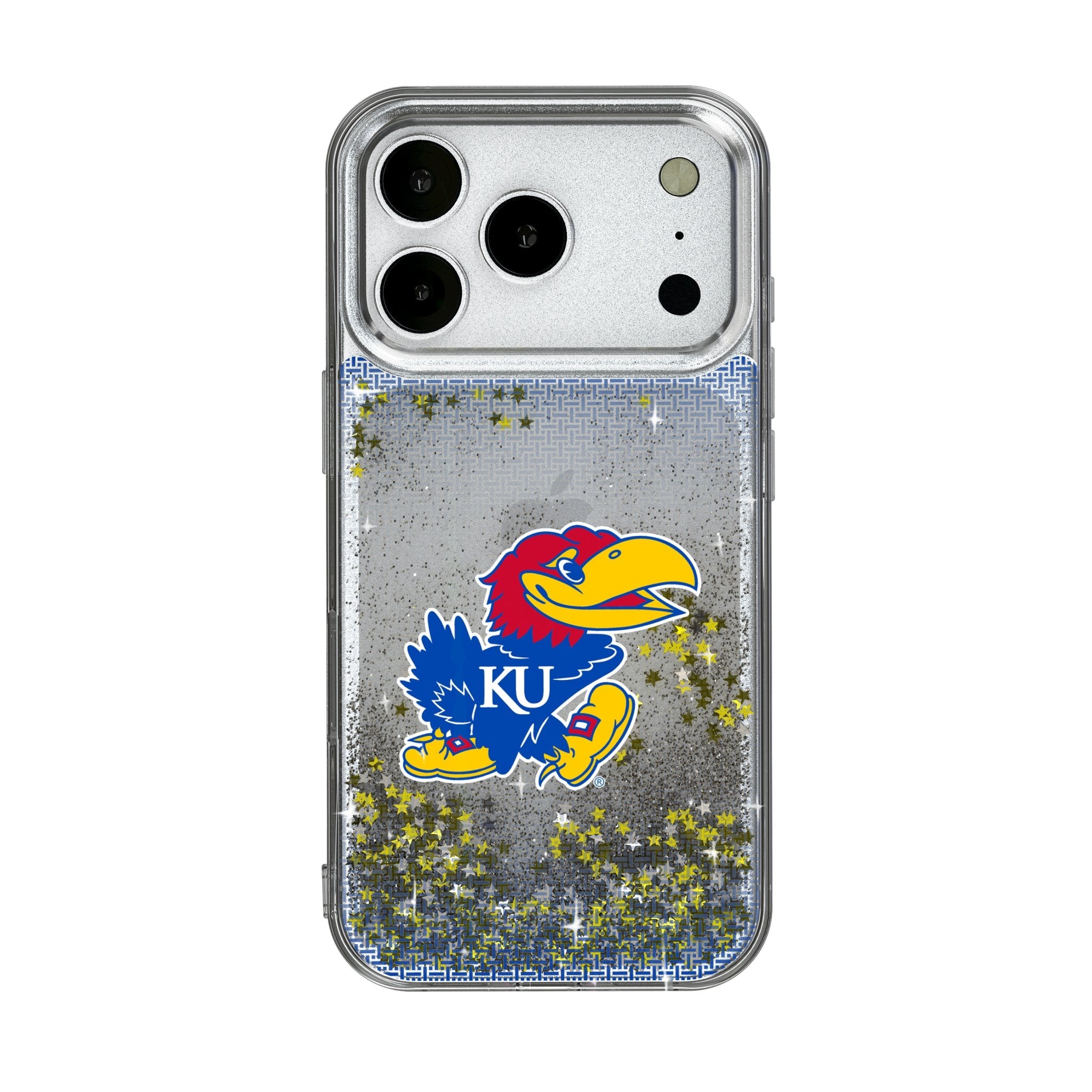 University of Kansas Jayhawks Linen Glitter Phone Case for Apple iPhone 17 Series 1