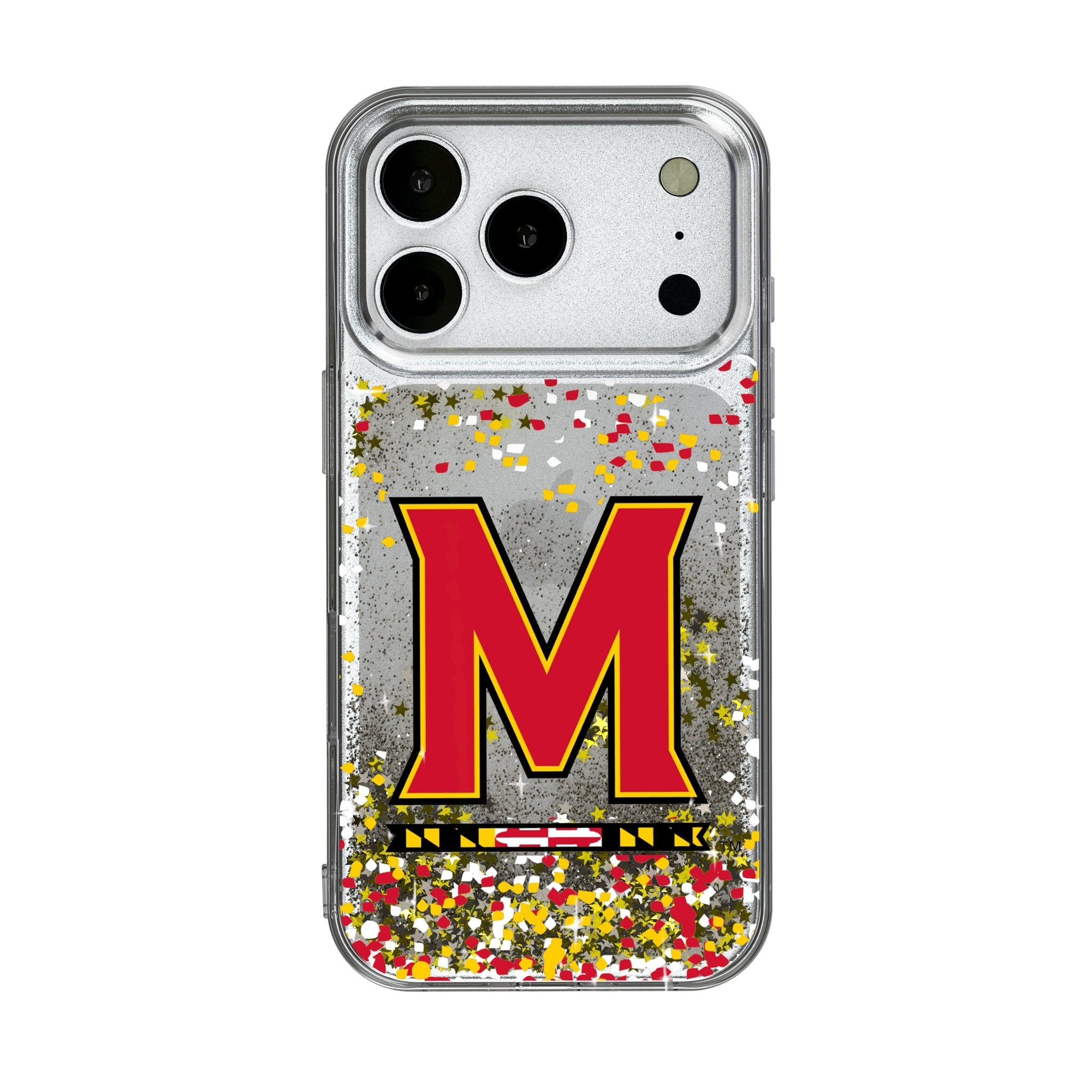 University of Maryland Terrapins Confetti Glitter Phone Case for Apple iPhone 17 Series 1