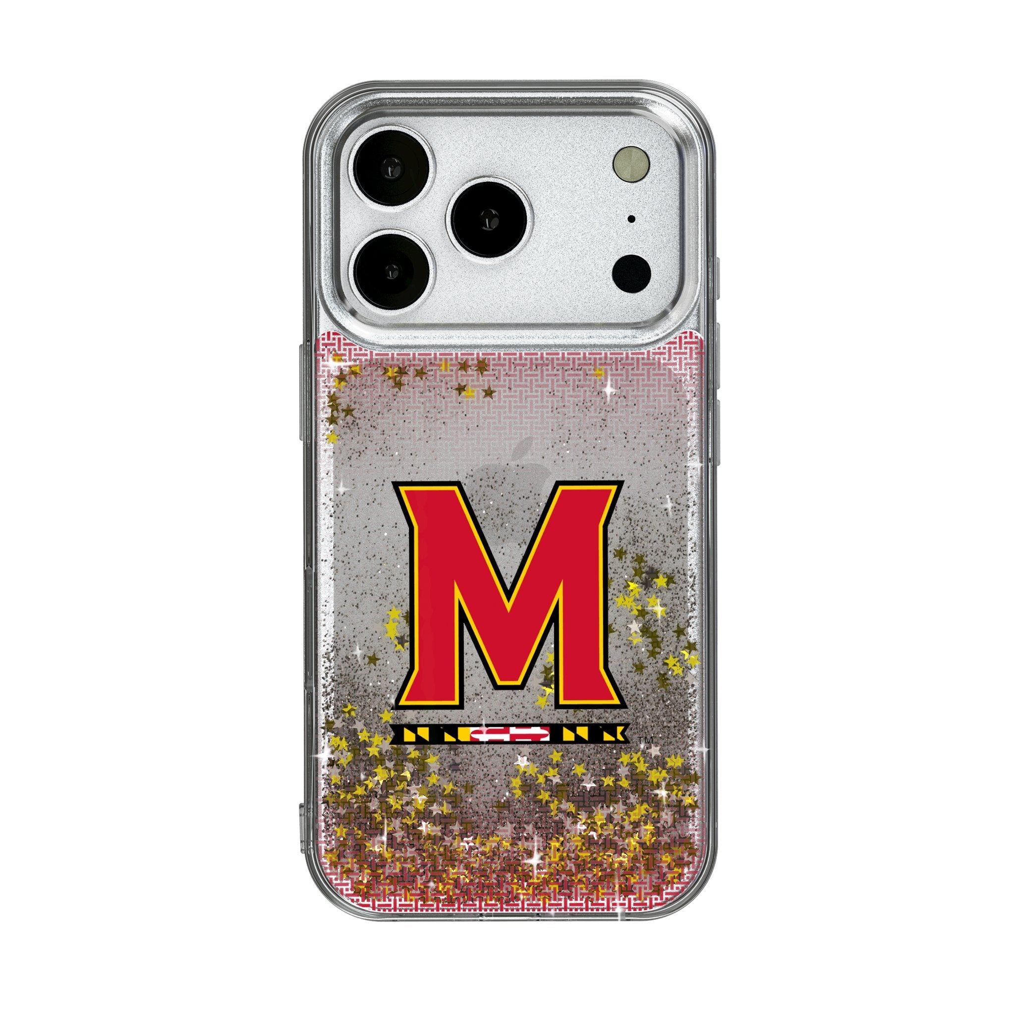 University of Maryland Terrapins Linen Glitter Phone Case for Apple iPhone 17 Series 1