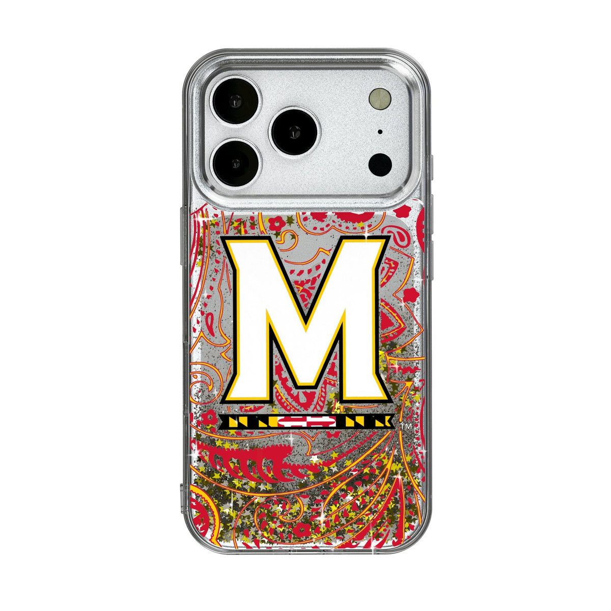 University of Maryland Terrapins Paisley Glitter Phone Case for Apple iPhone 17 Series