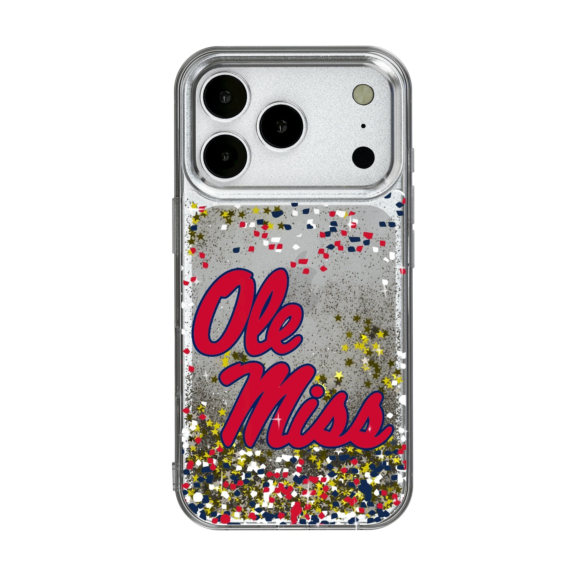 University of Mississippi Rebels Confetti Glitter Phone Case for Apple iPhone 17 Series 1