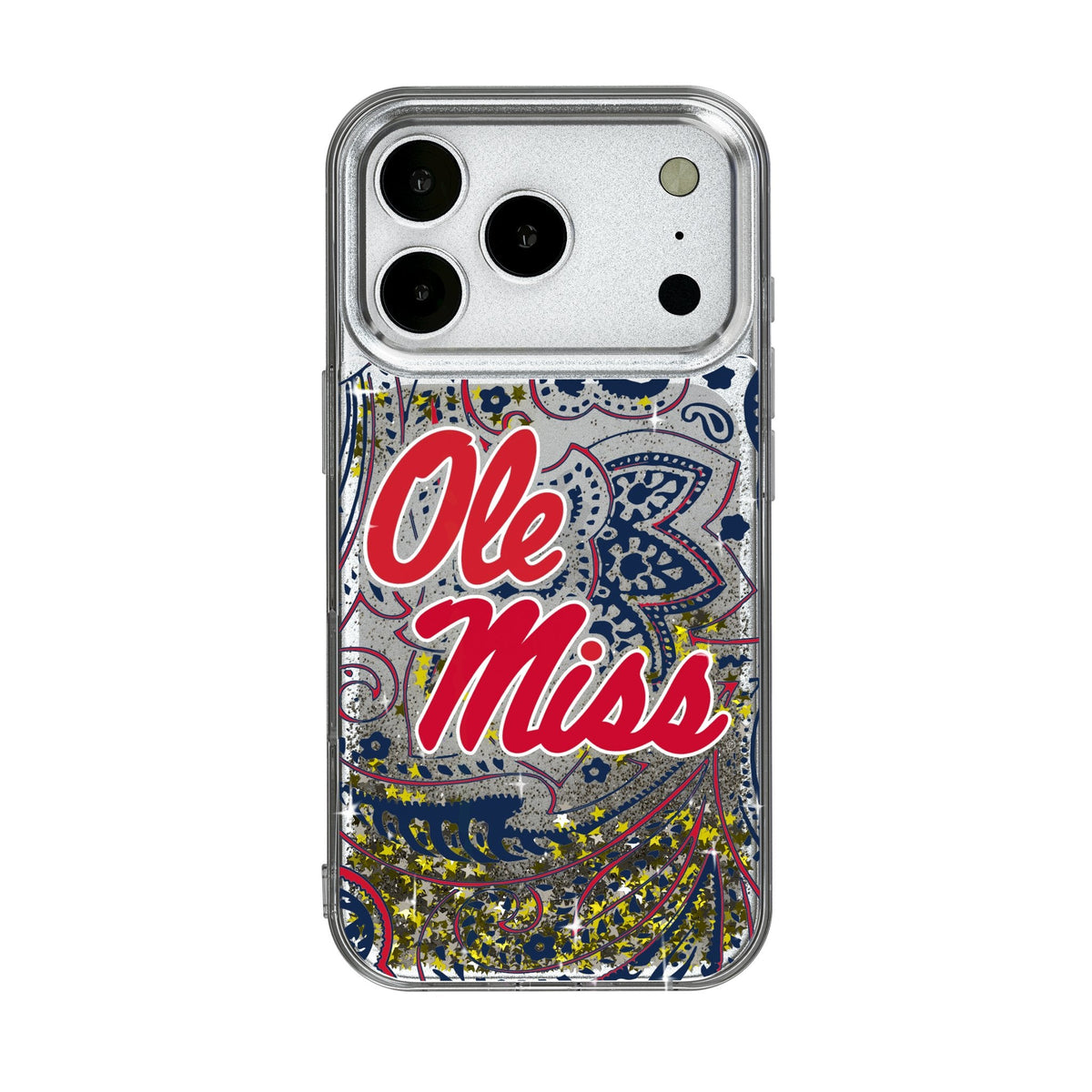 University of Mississippi Rebels Paisley Glitter Phone Case for Apple iPhone 17 Series 1