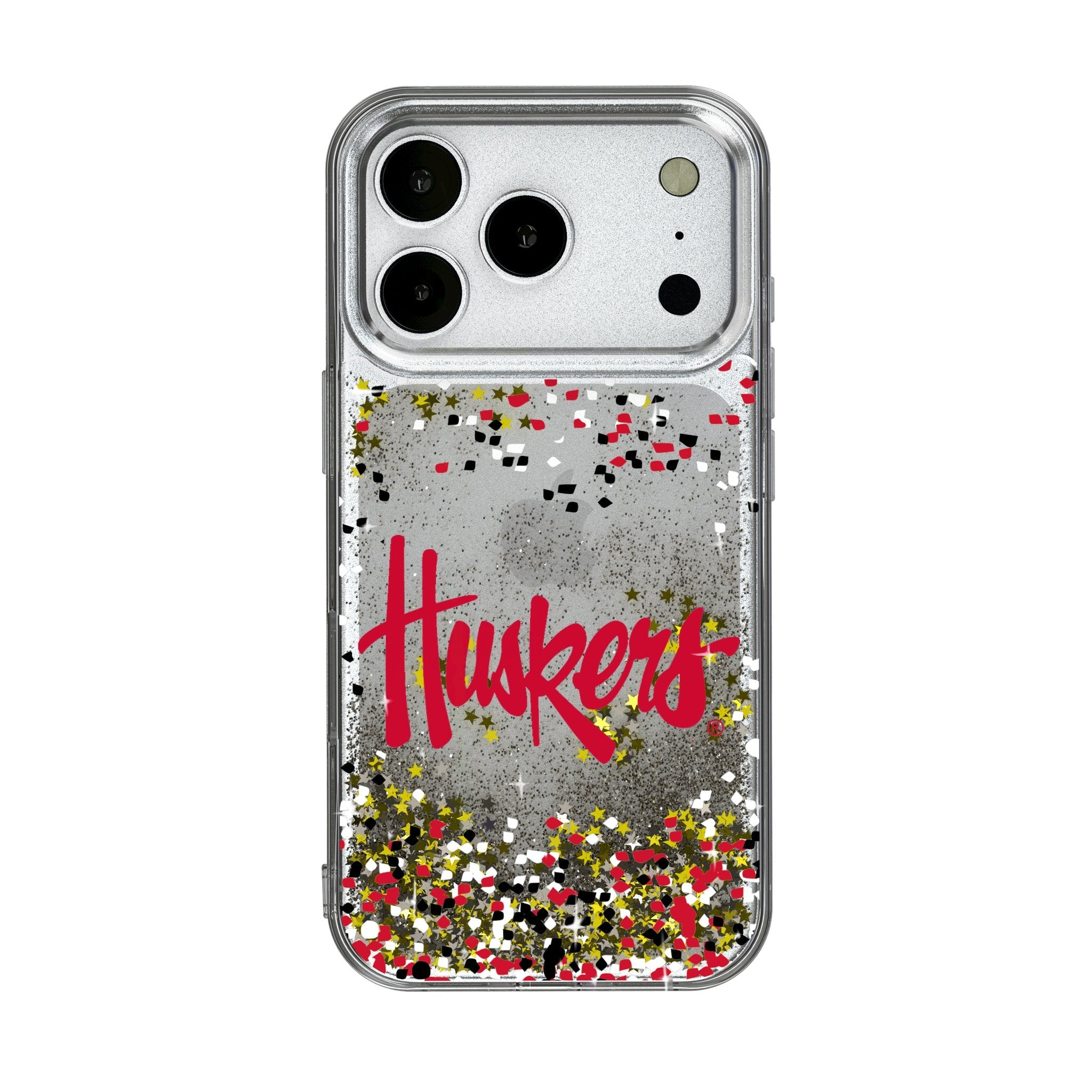 University of Nebraska Huskers Confetti Glitter Phone Case for Apple iPhone 17 Series 1