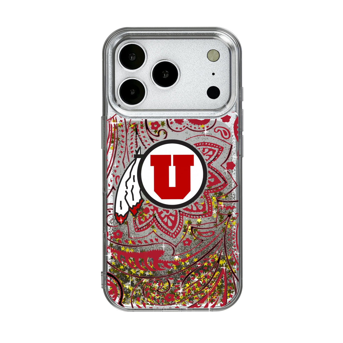 University of Utah Utes Paisley Glitter Phone Case for Apple iPhone 17 Series