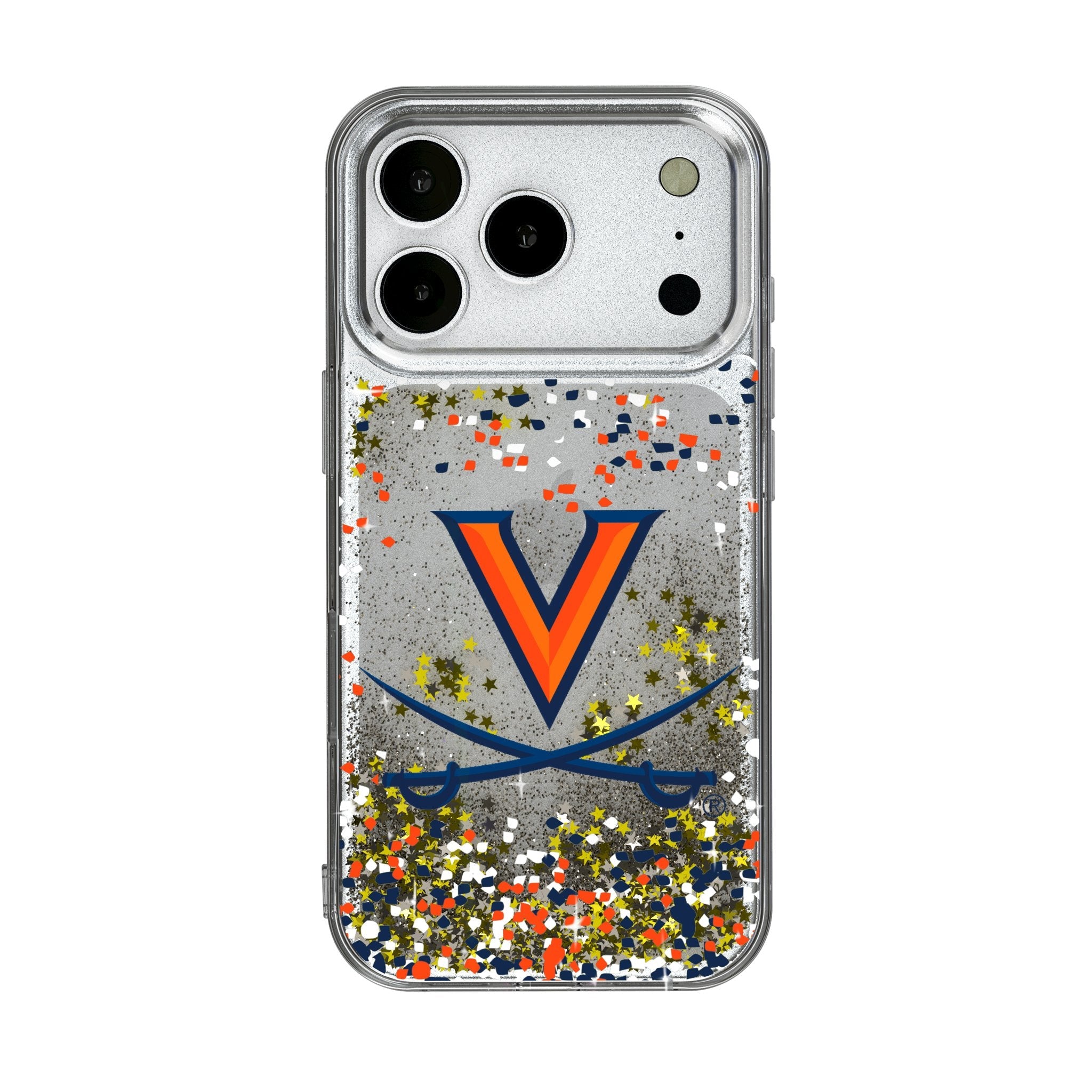 University of Virginia Cavaliers Confetti Glitter Phone Case for Apple iPhone 17 Series 1