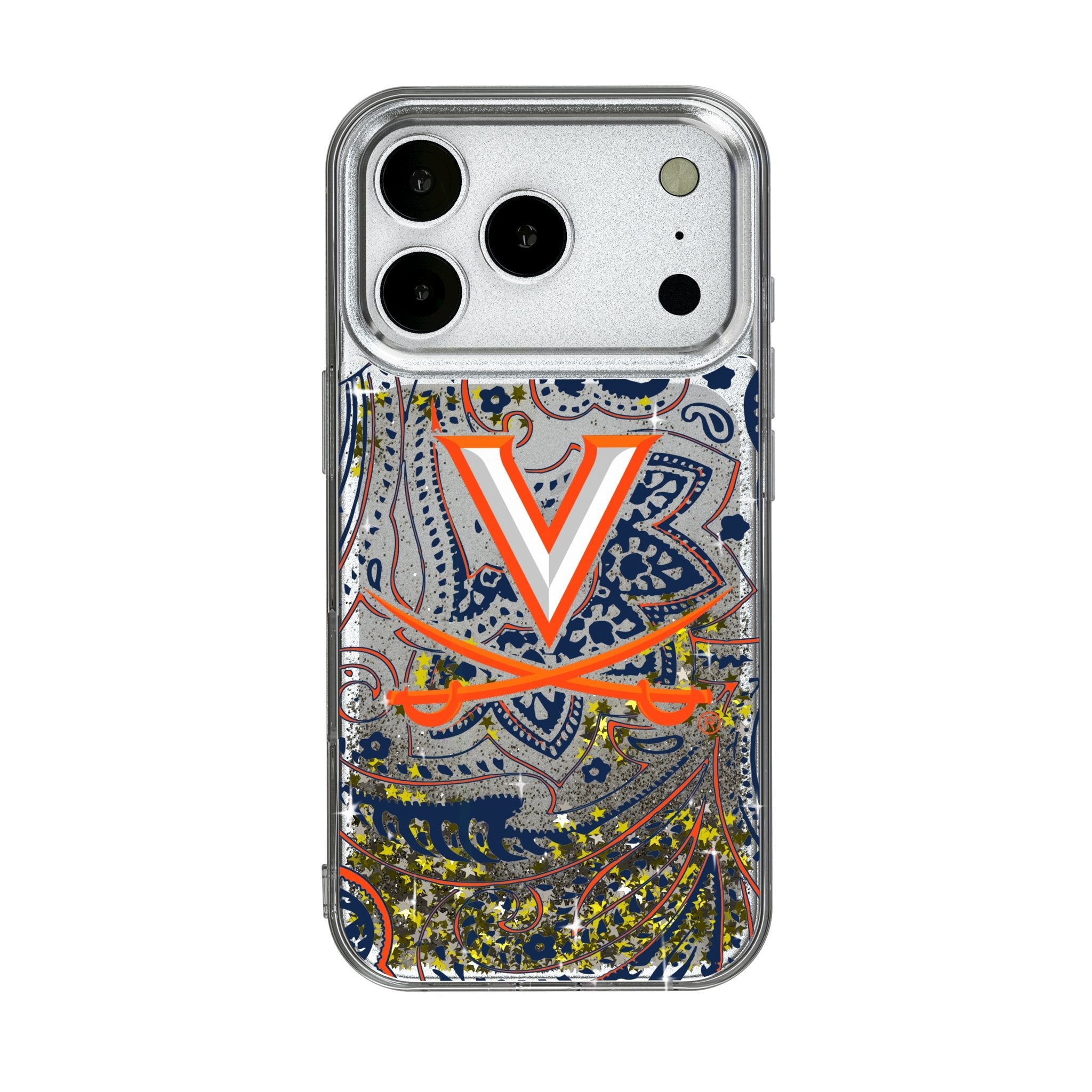 University of Virginia Cavaliers Paisley Glitter Phone Case for Apple iPhone 17 Series