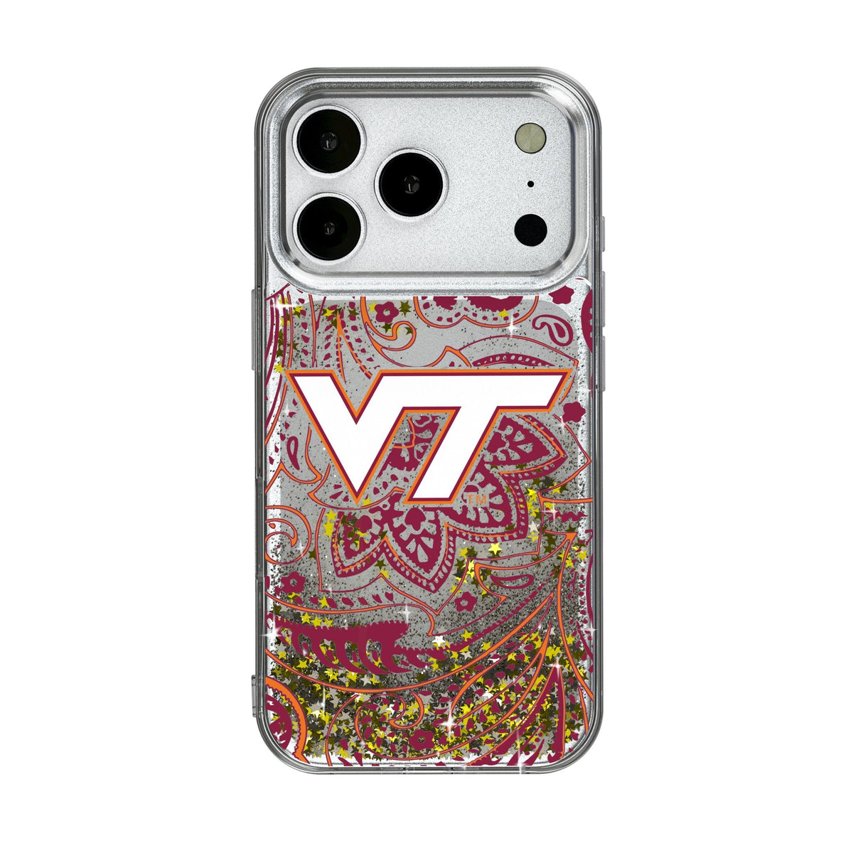 Virginia Tech Hokies Paisley Glitter Phone Case for Apple iPhone 17 Series