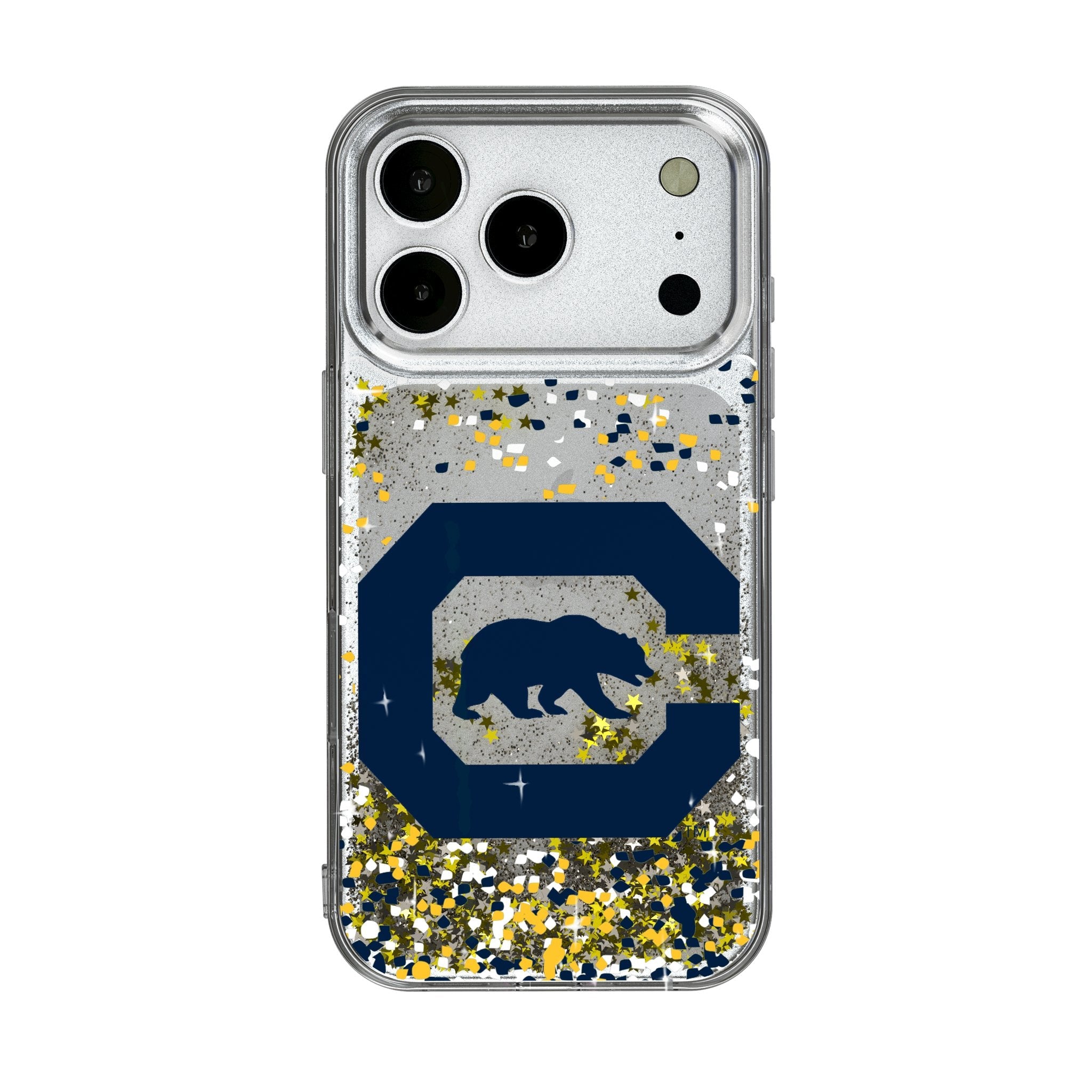 University of California Berkeley Golden Bears Confetti Glitter Phone Case for Apple iPhone 17 Series 1