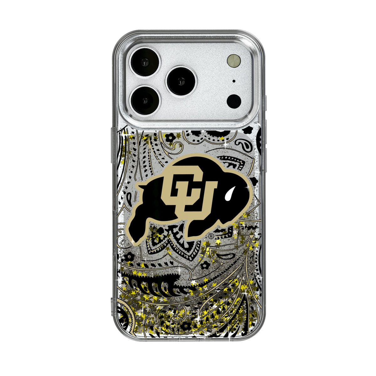 University of Colorado Buffaloes Paisley Glitter Phone Case for Apple iPhone 17 Series 1