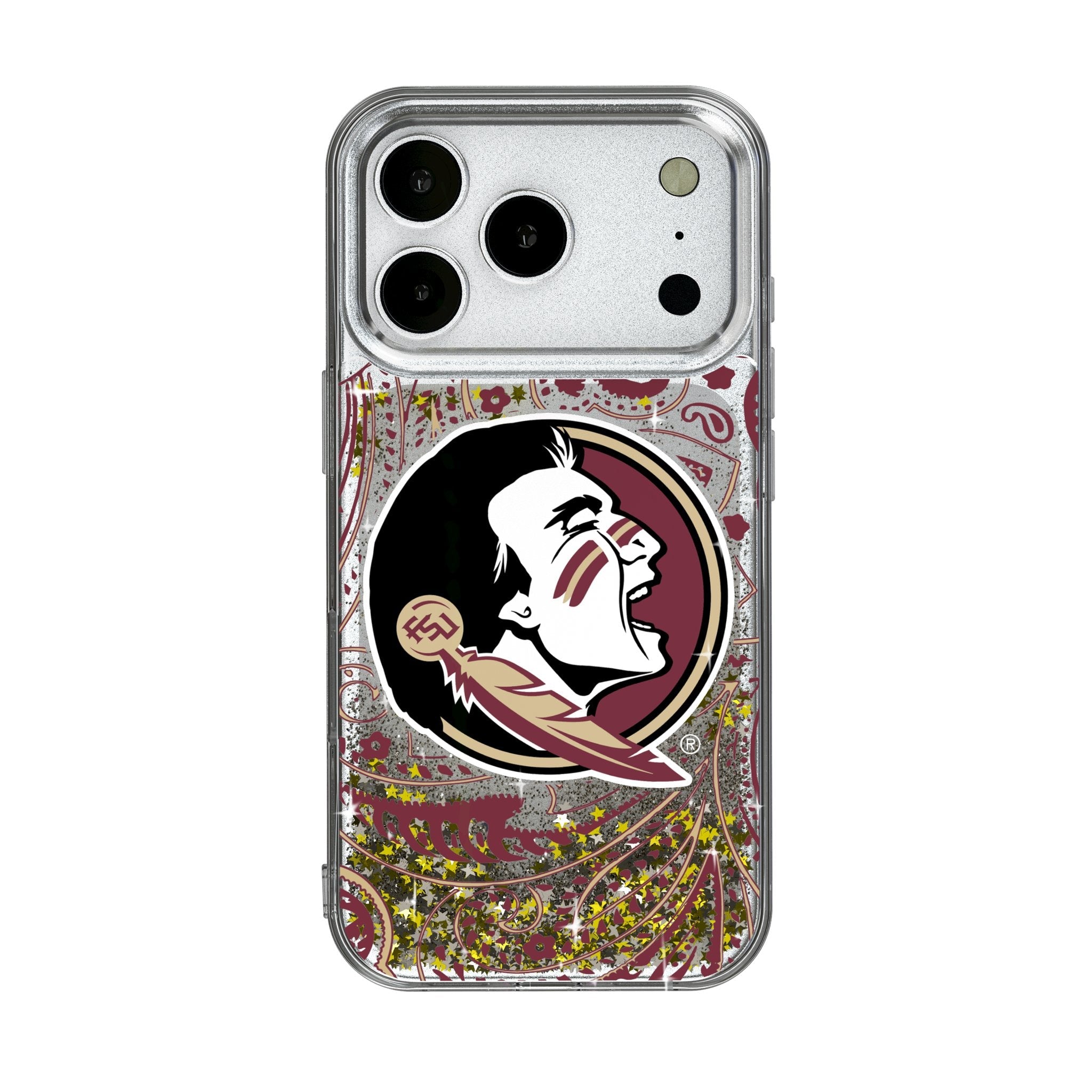 Florida State University Seminoles Paisley Glitter Phone Case for Apple iPhone 17 Series