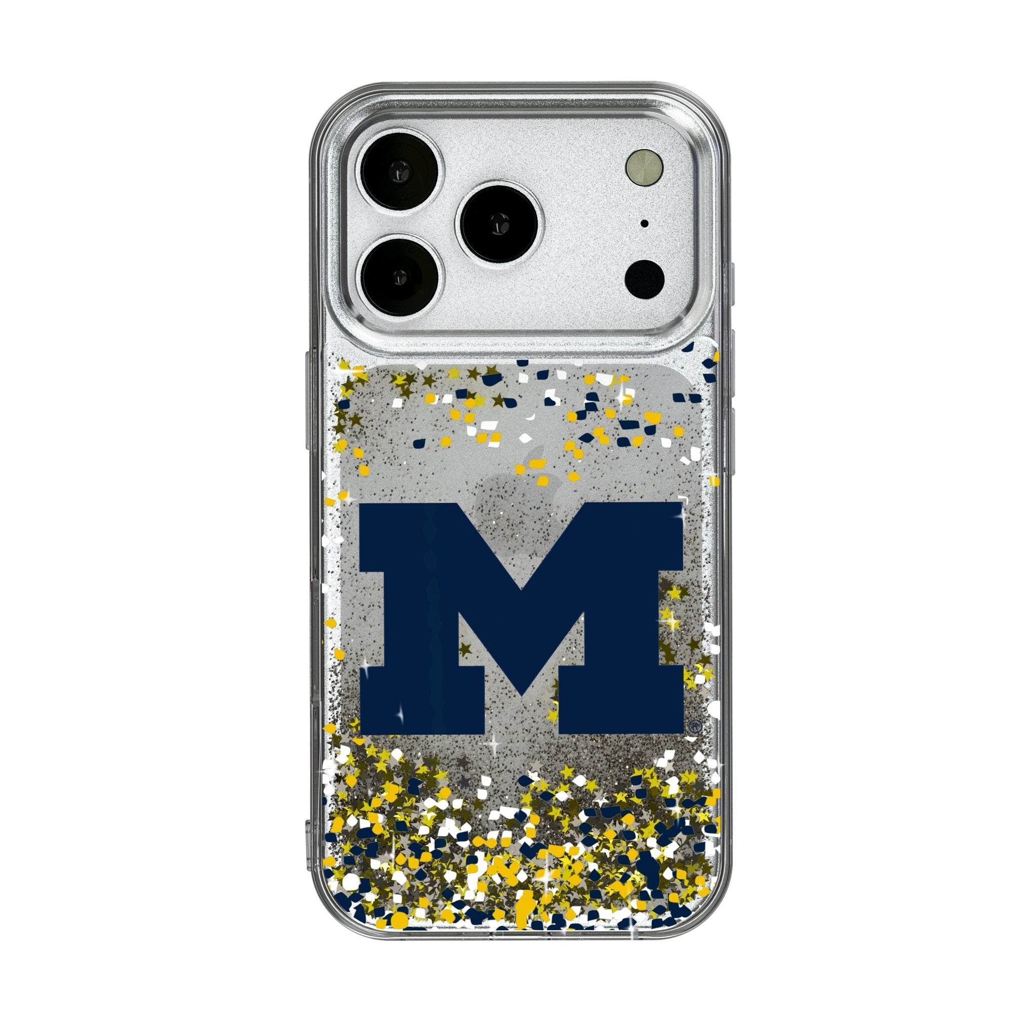 University of Michigan Wolverines Confetti Glitter Phone Case for Apple iPhone 17 Series 1