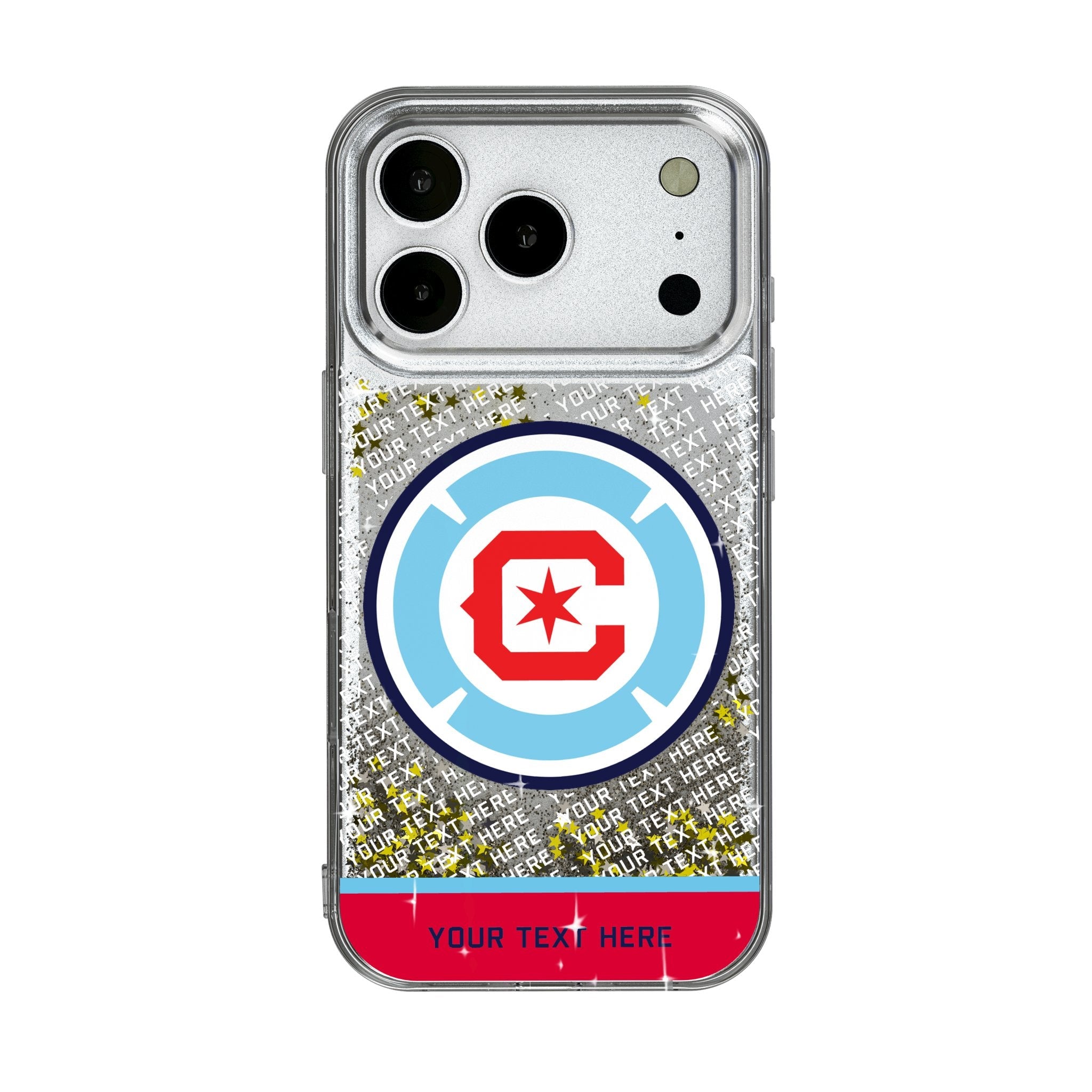 Chicago Fire Personalized EndZone Plus Glitter Phone Case for Apple iPhone 17 Series