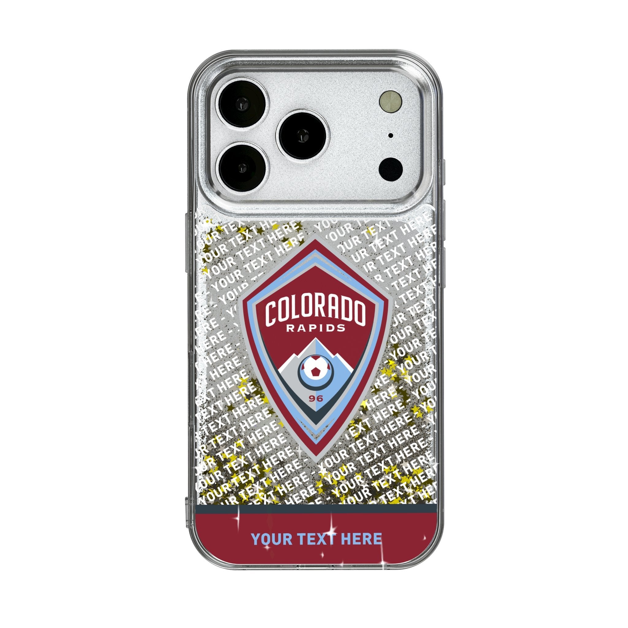 Colorado Rapids Personalized EndZone Plus Glitter Phone Case for Apple iPhone 17 Series