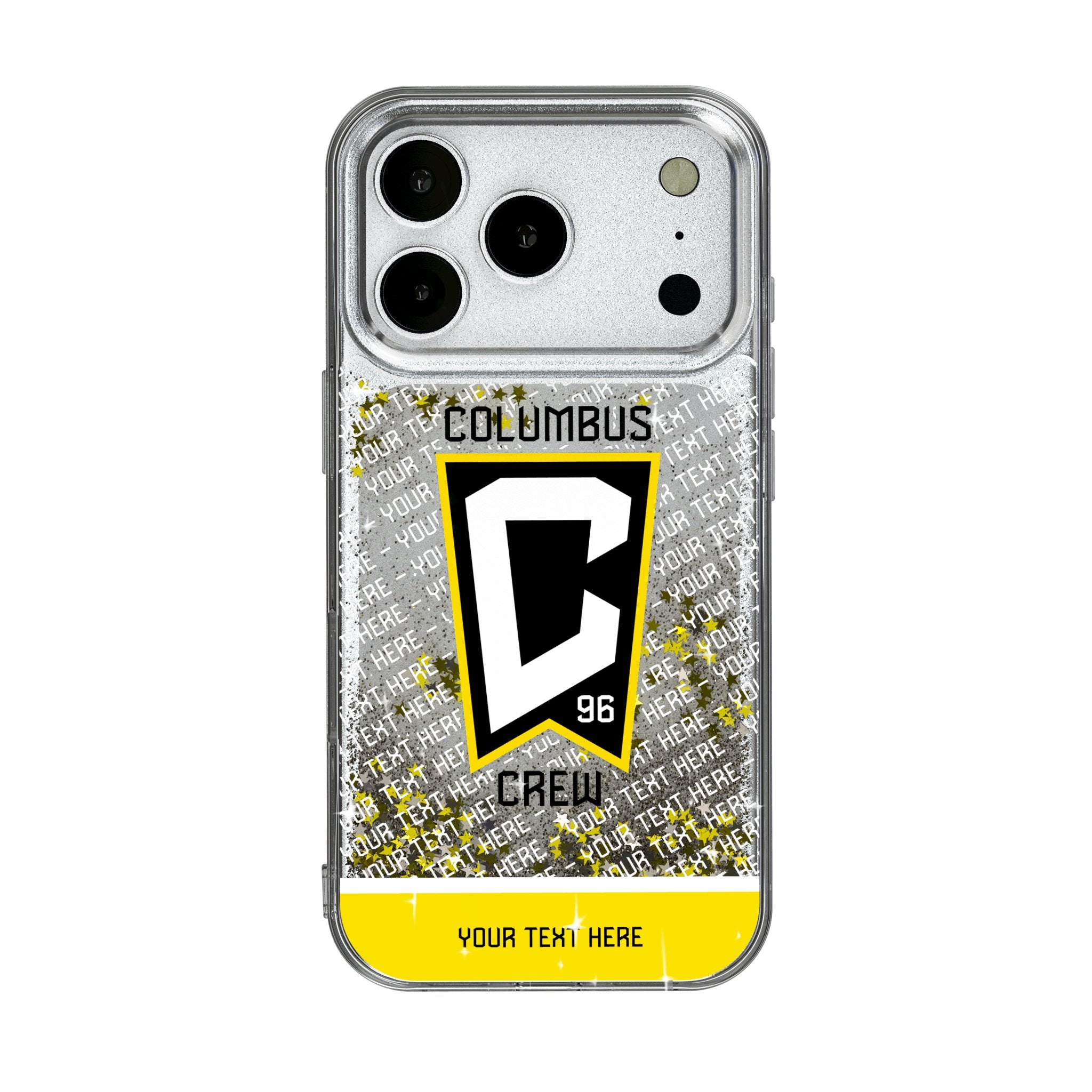 Columbus Crew Personalized EndZone Plus Glitter Phone Case for Apple iPhone 17 Series